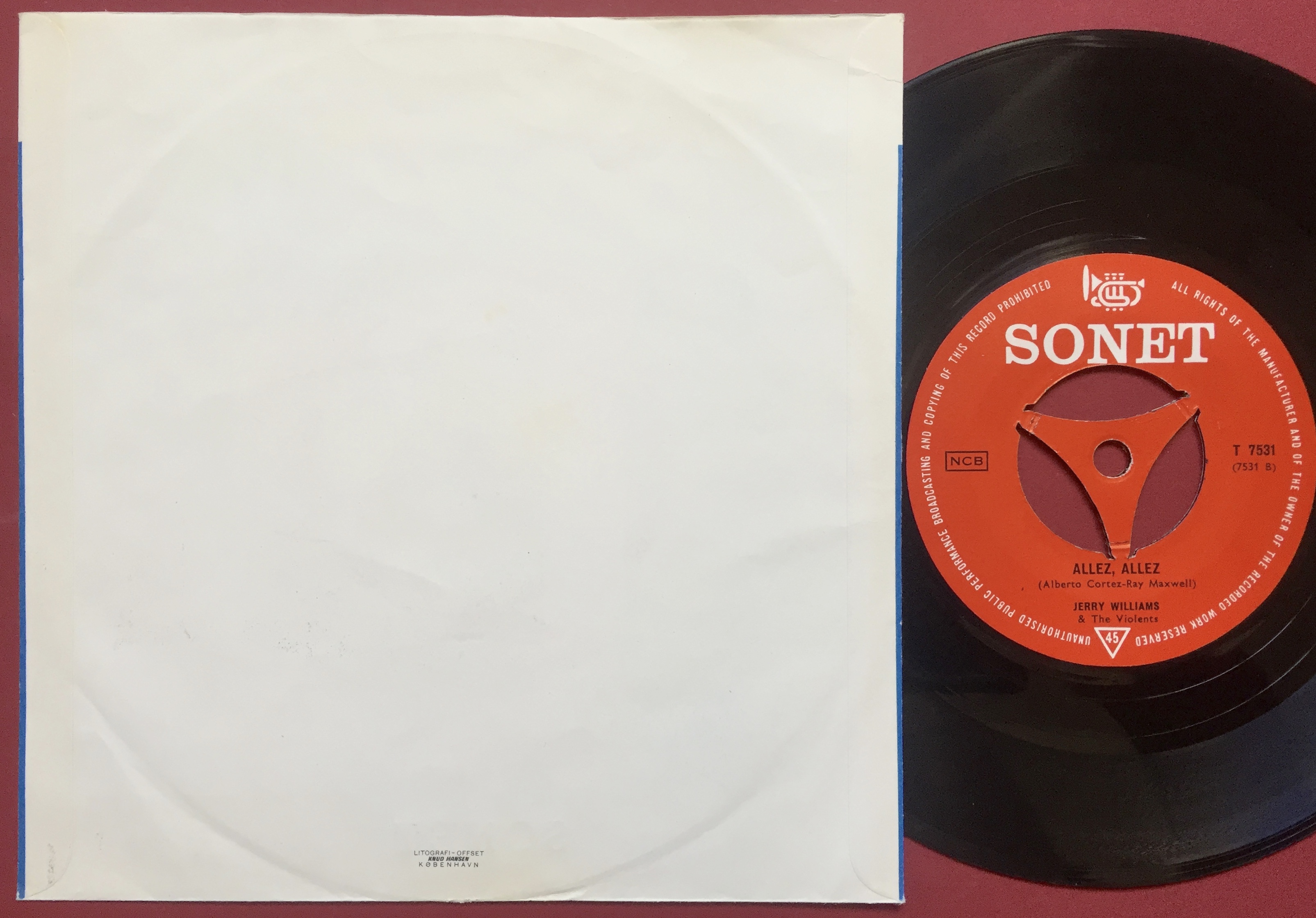 JERRY WILLIAMS - Twistin´ Patricia Danish PS 1963 - 2
