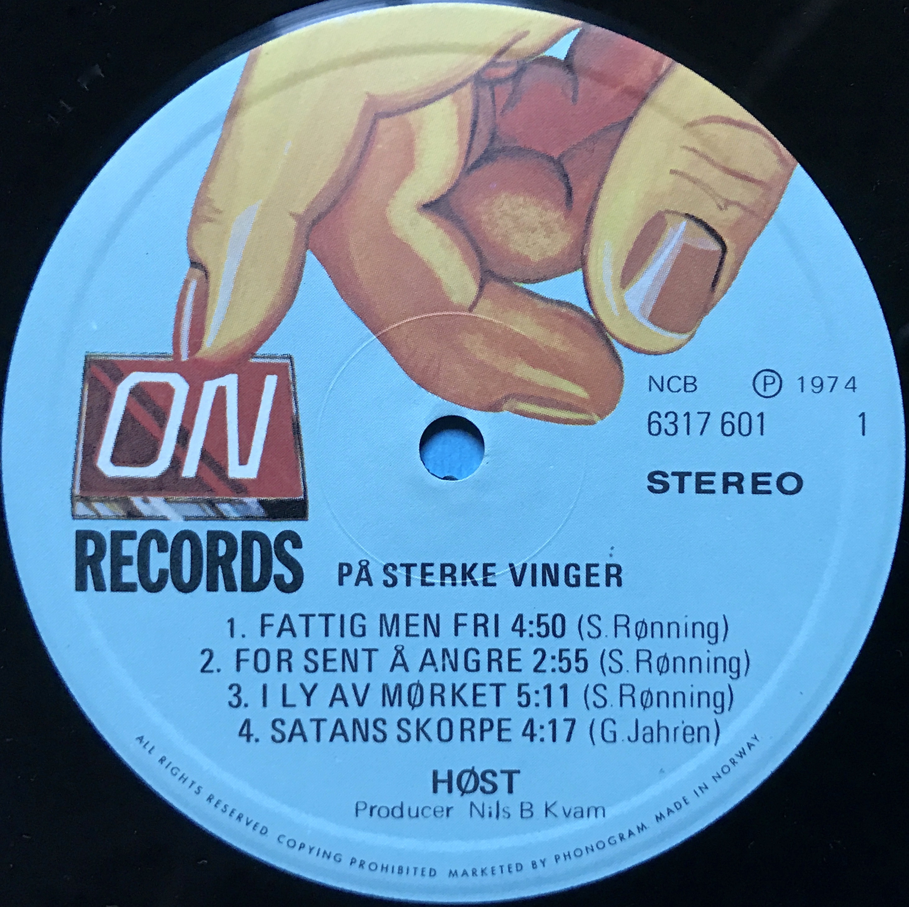 HØST - På sterke vinger Norway orig LP 1974 - 3