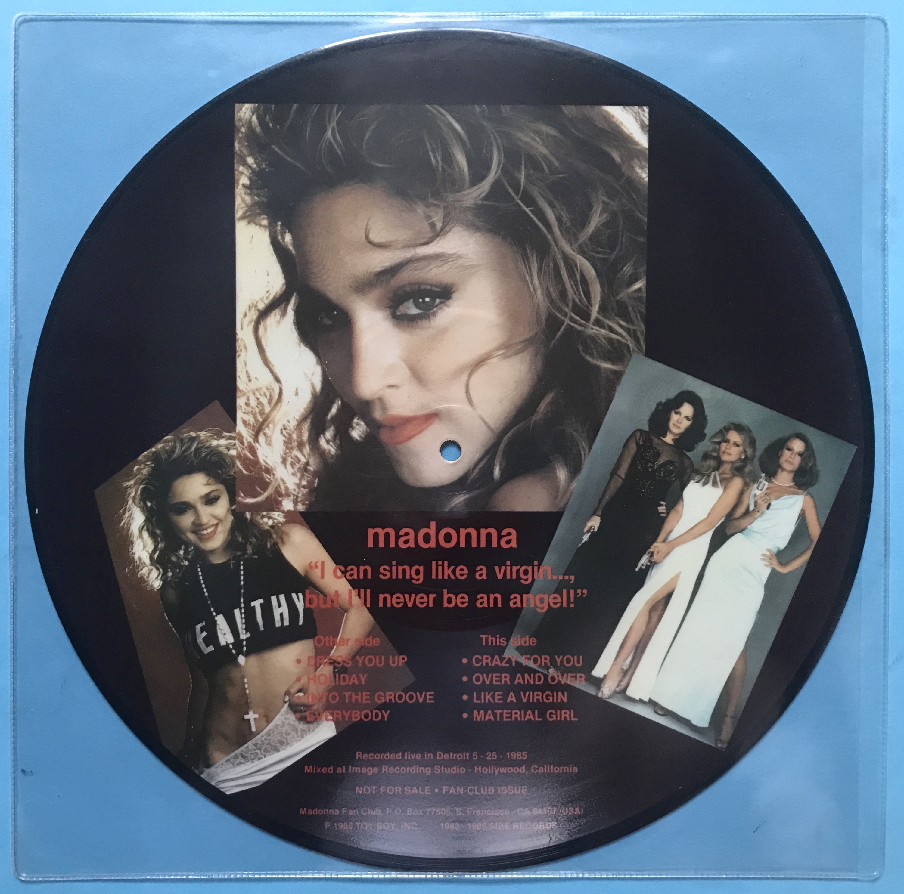 MADONNA - I can sing like a virgin.. I PIC DISC 1985 - 2