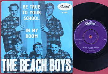 BEACH BOYS - Be true to your school 7" Swe PS 1963