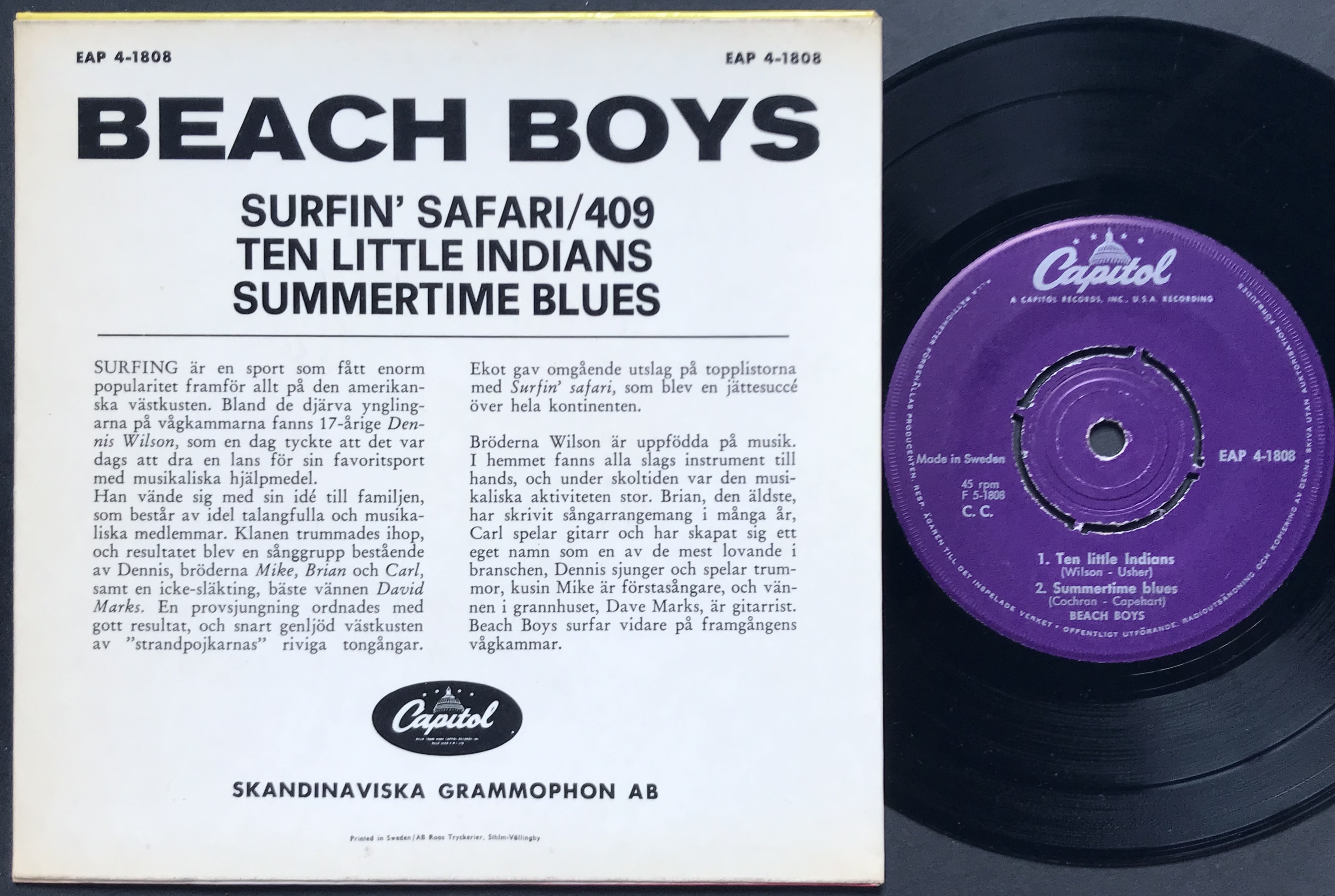 BEACH BOYS - Surfin safari +3 Swe EP 1962 - 2