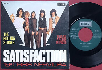 ROLLING STONES - Satisfaction / 19th nervous breakdown Spain PS 1971 