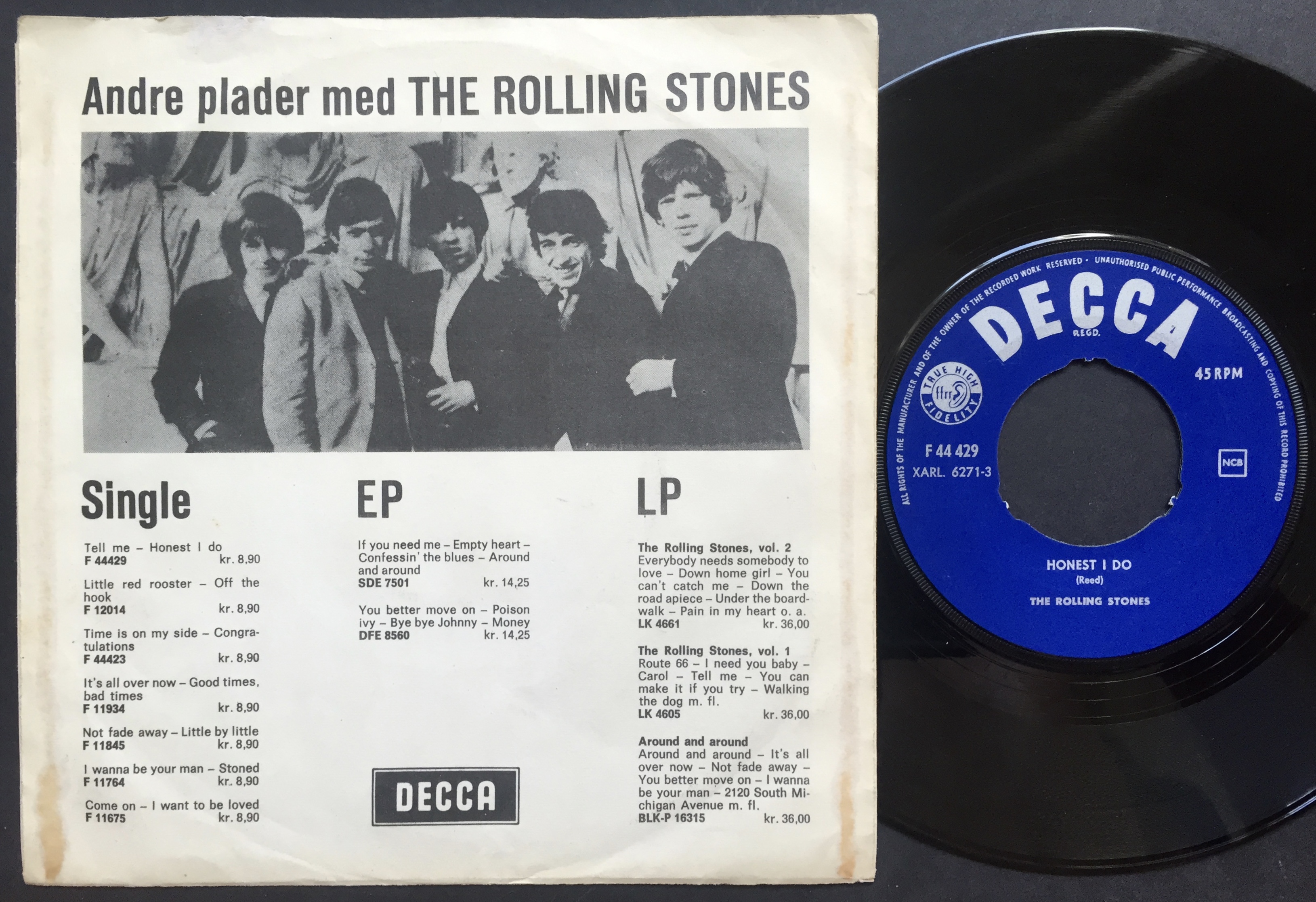 ROLLING STONES - Tell me time Danish PS 1964 - 2