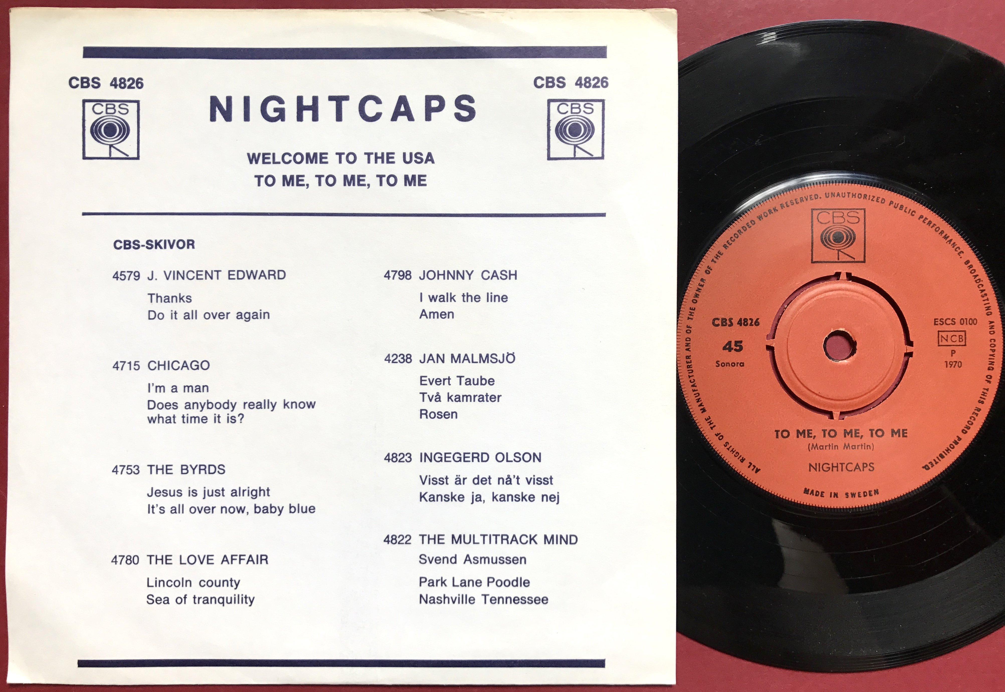 NIGHTCAPS - Welcome to the USA Swe PS 1970 - 2