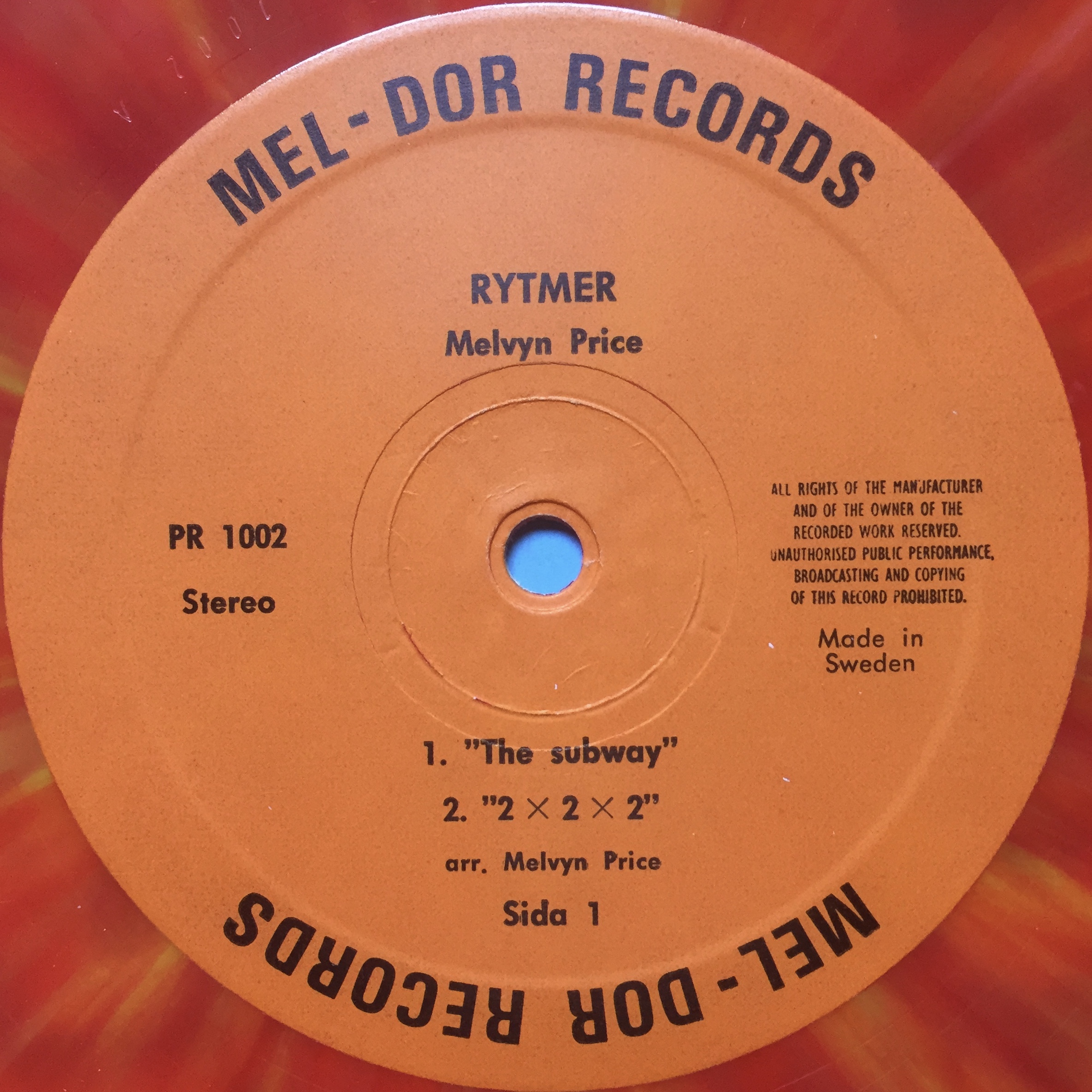 MELVYN PRICE - Rytmer II Swe-orig MULTIFÄRGAD vinyl LP 1971 - 4