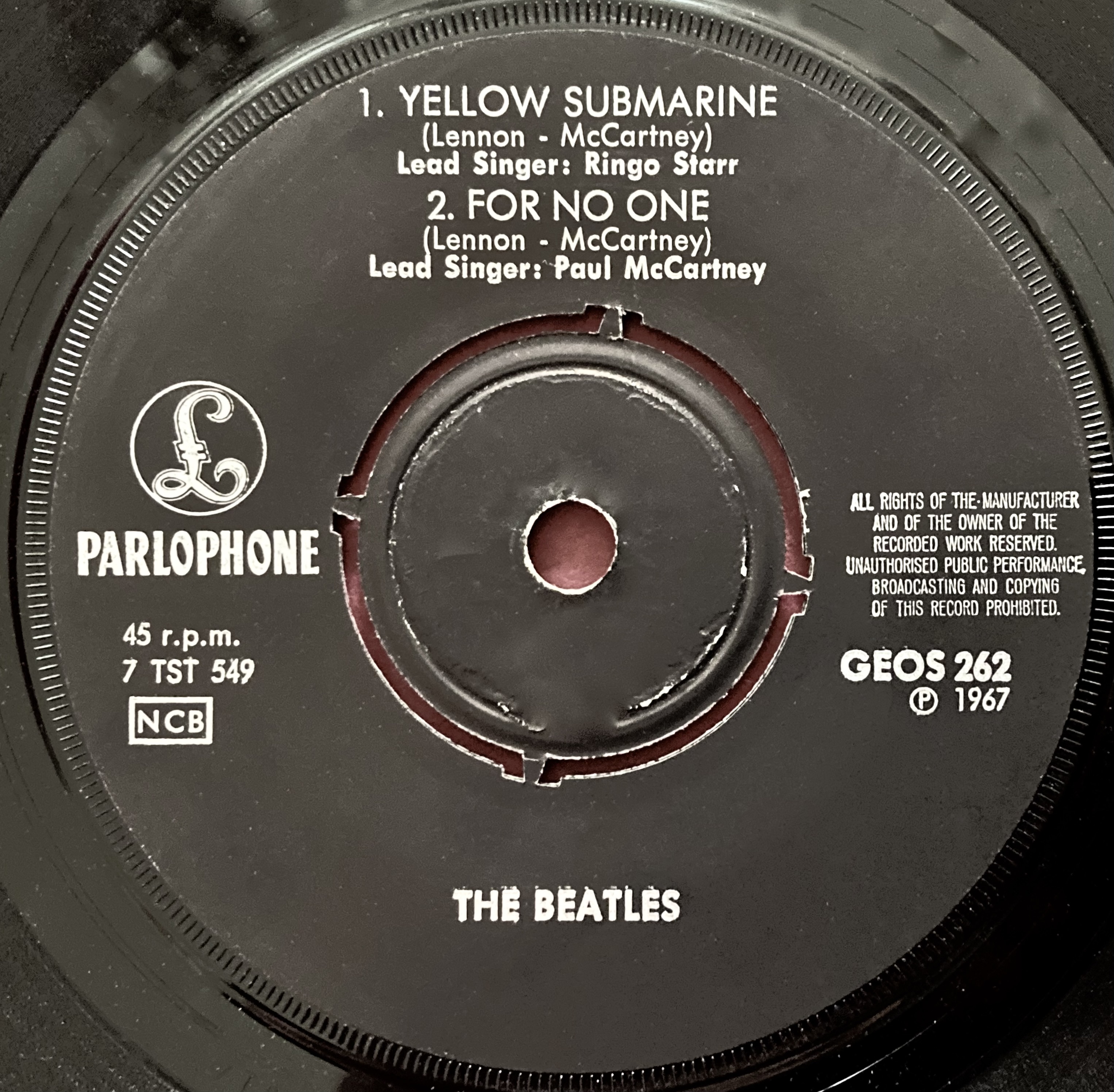 BEATLES - Yellow Submarine +3 Swe EP 1967 - 3