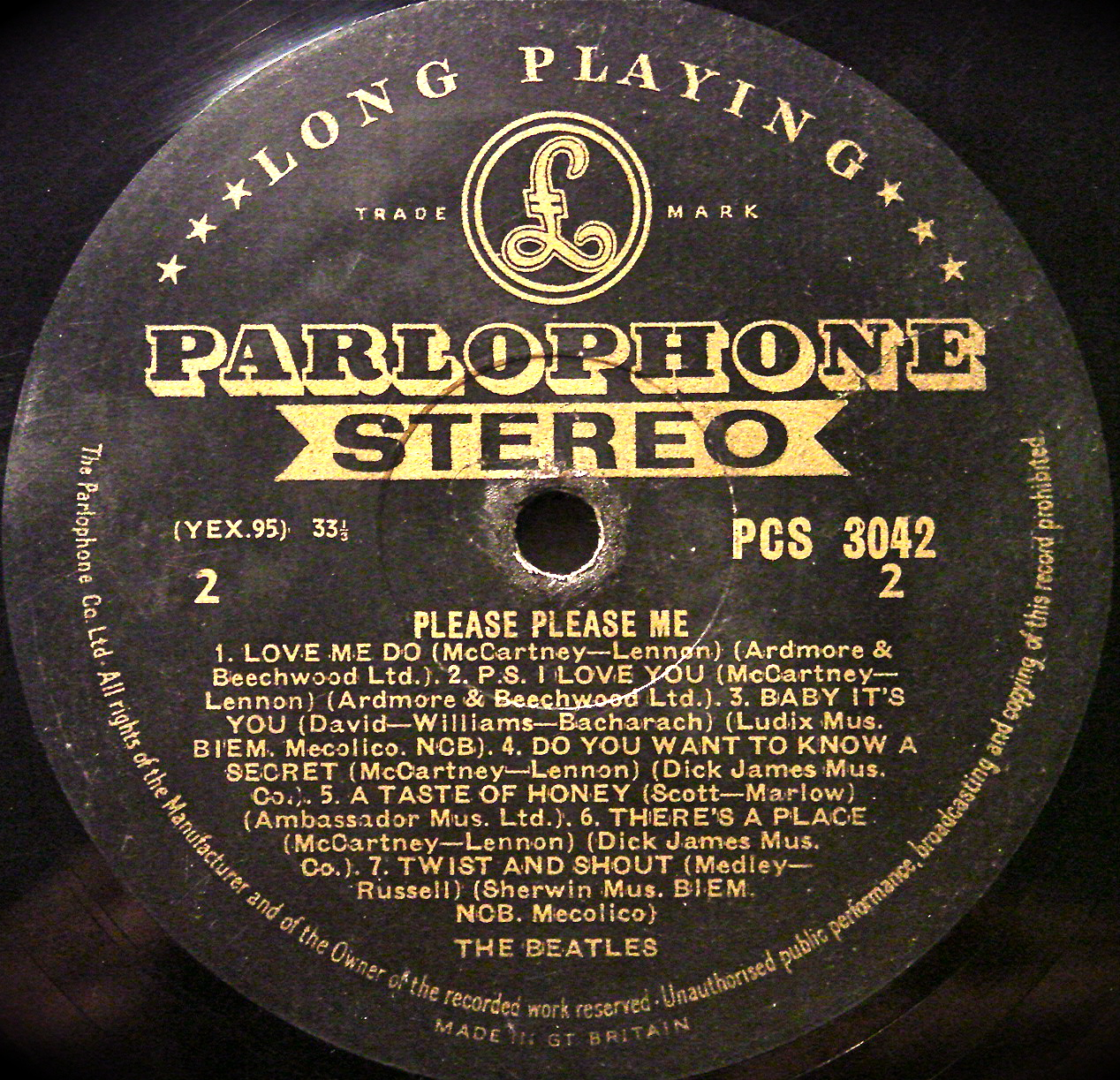 BEATLES - Please please me UK 1963 Gold label STEREO! - 5