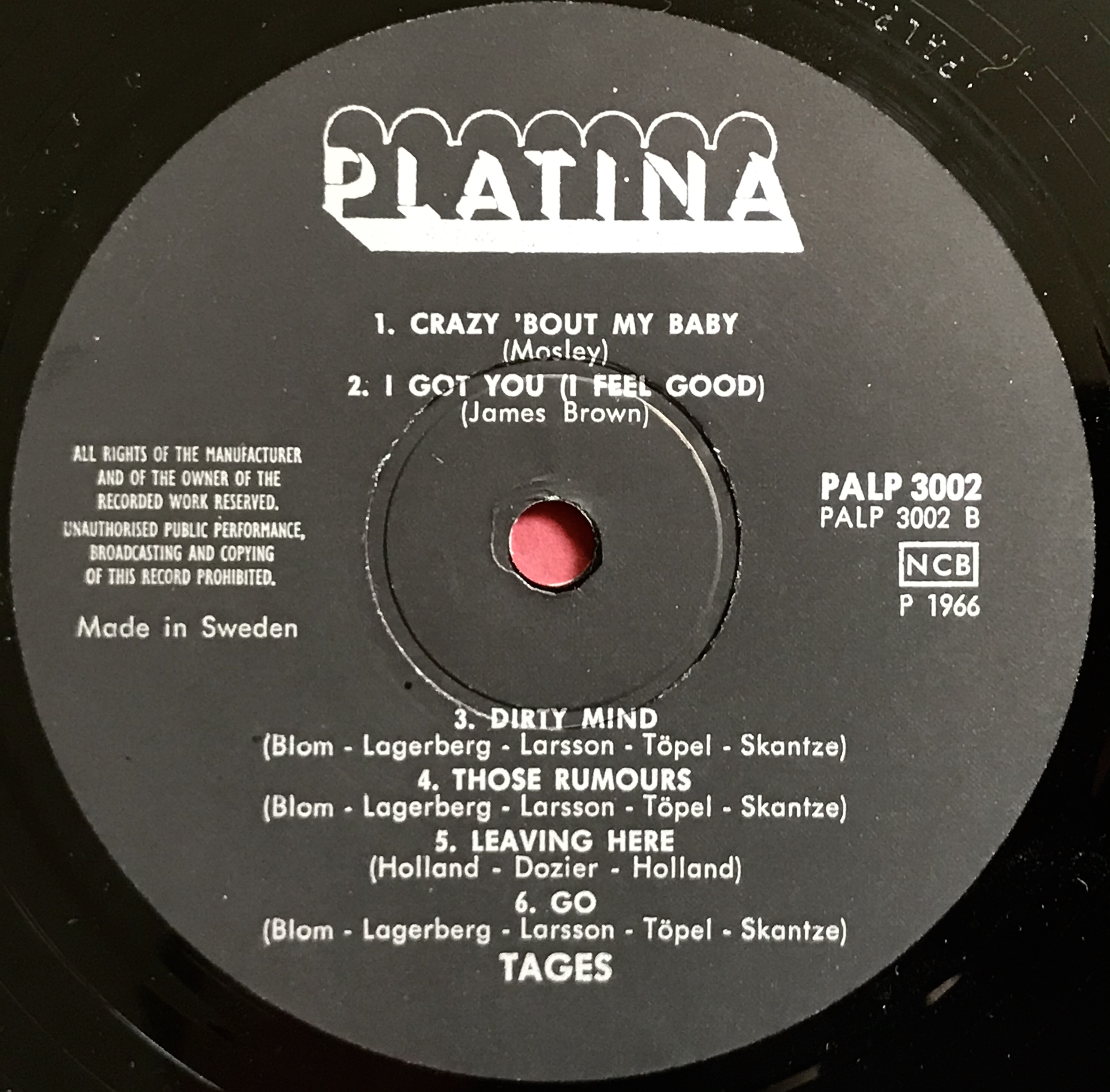 TAGES - 2 Swe-orig LP 1966 - 4