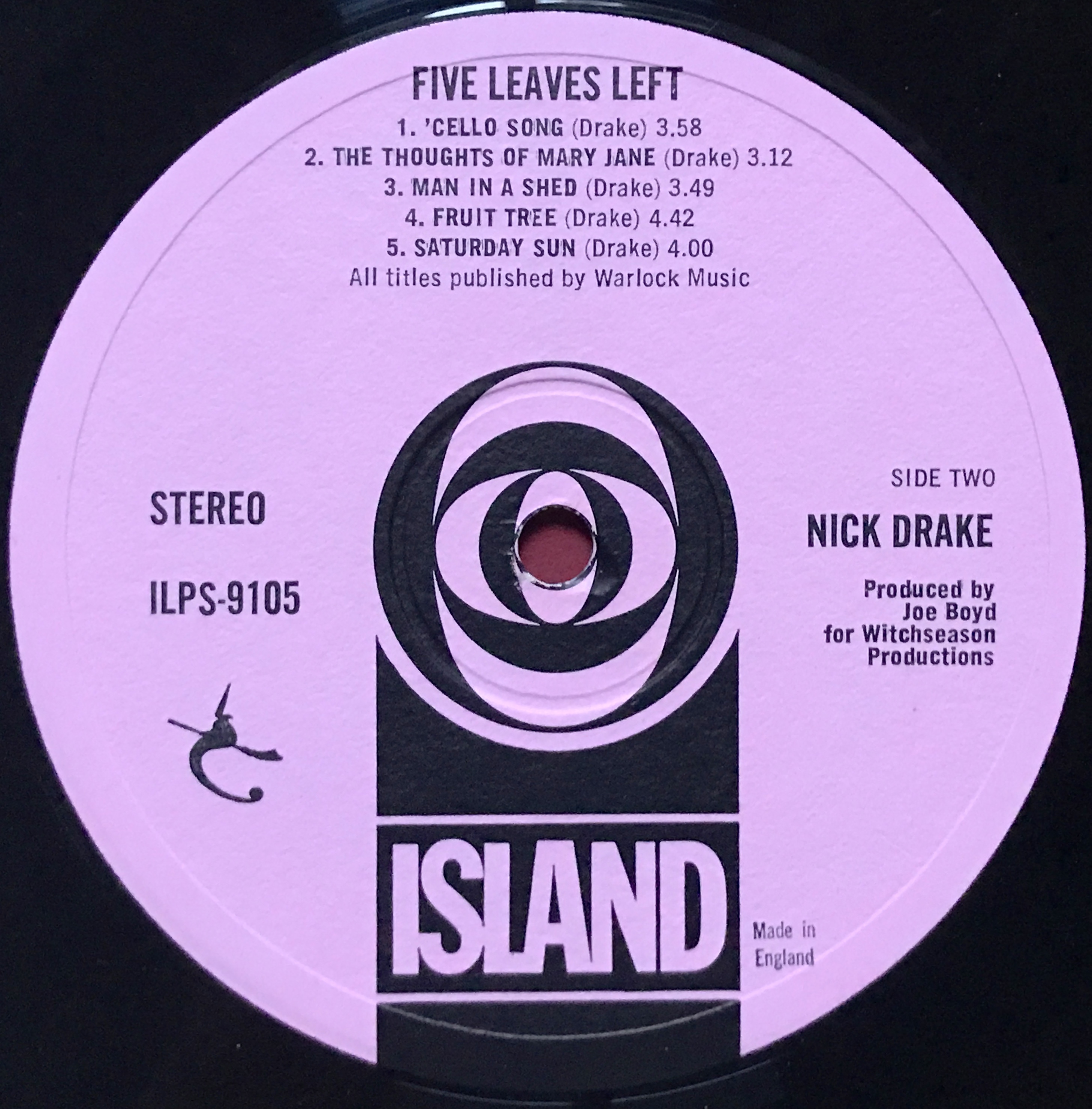 NICK DRAKE - Five leaves left UK-orig PINK label LP 1969 - 4