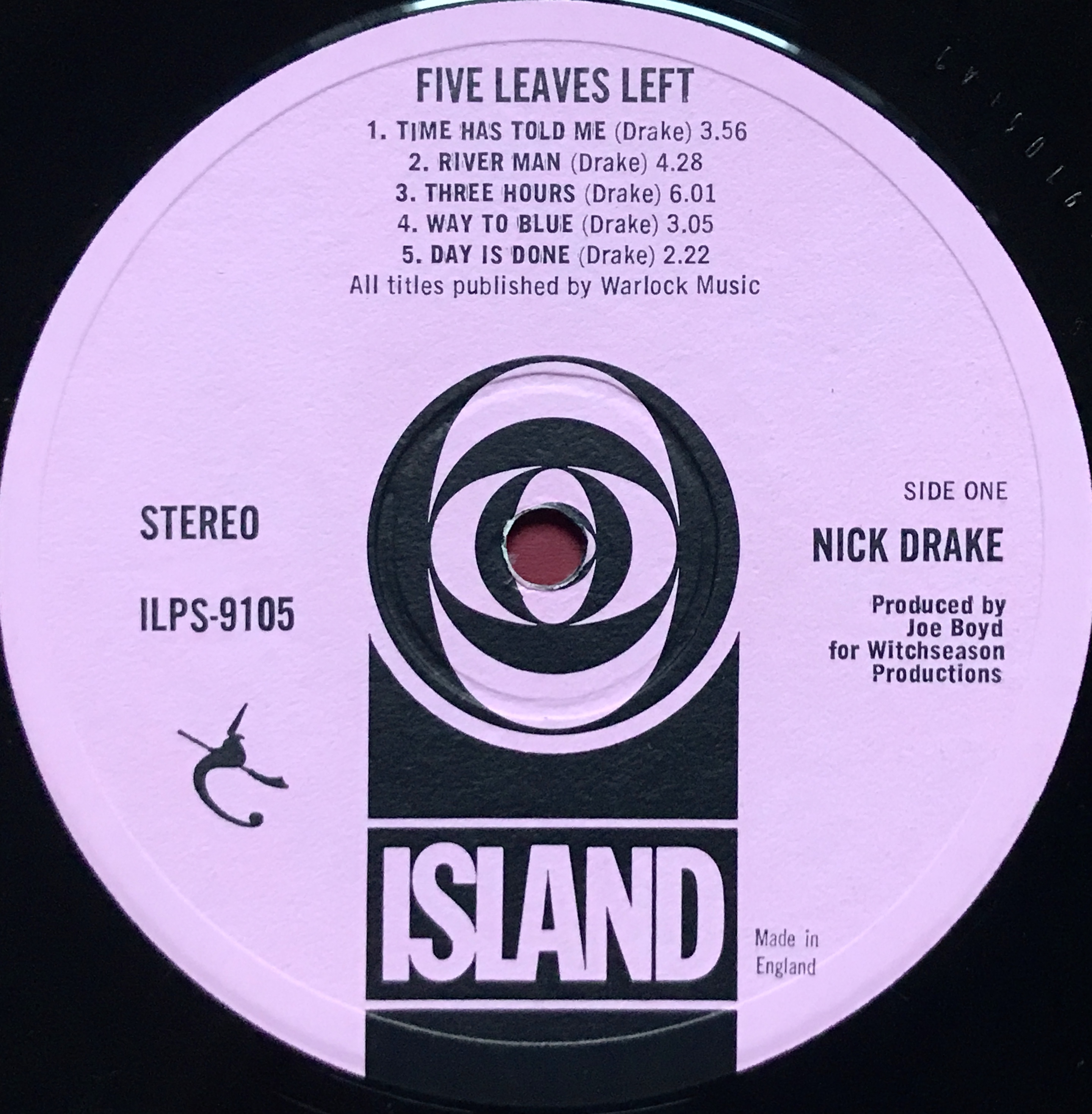 Nostalgipalatset - NICK DRAKE - Five leaves left UK-orig PINK