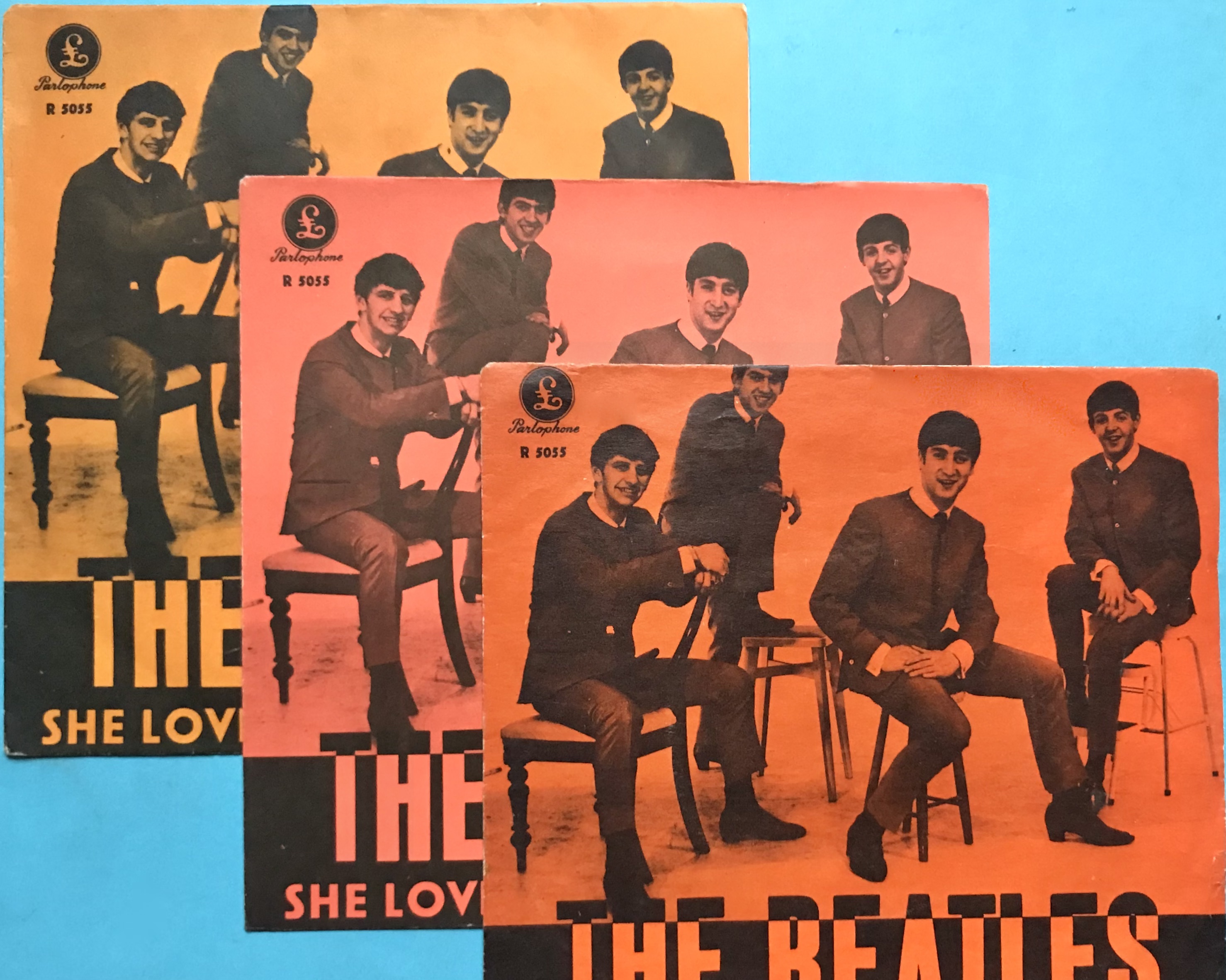 BEATLES - She loves you 7" Orange Swe PS 1963 - 6