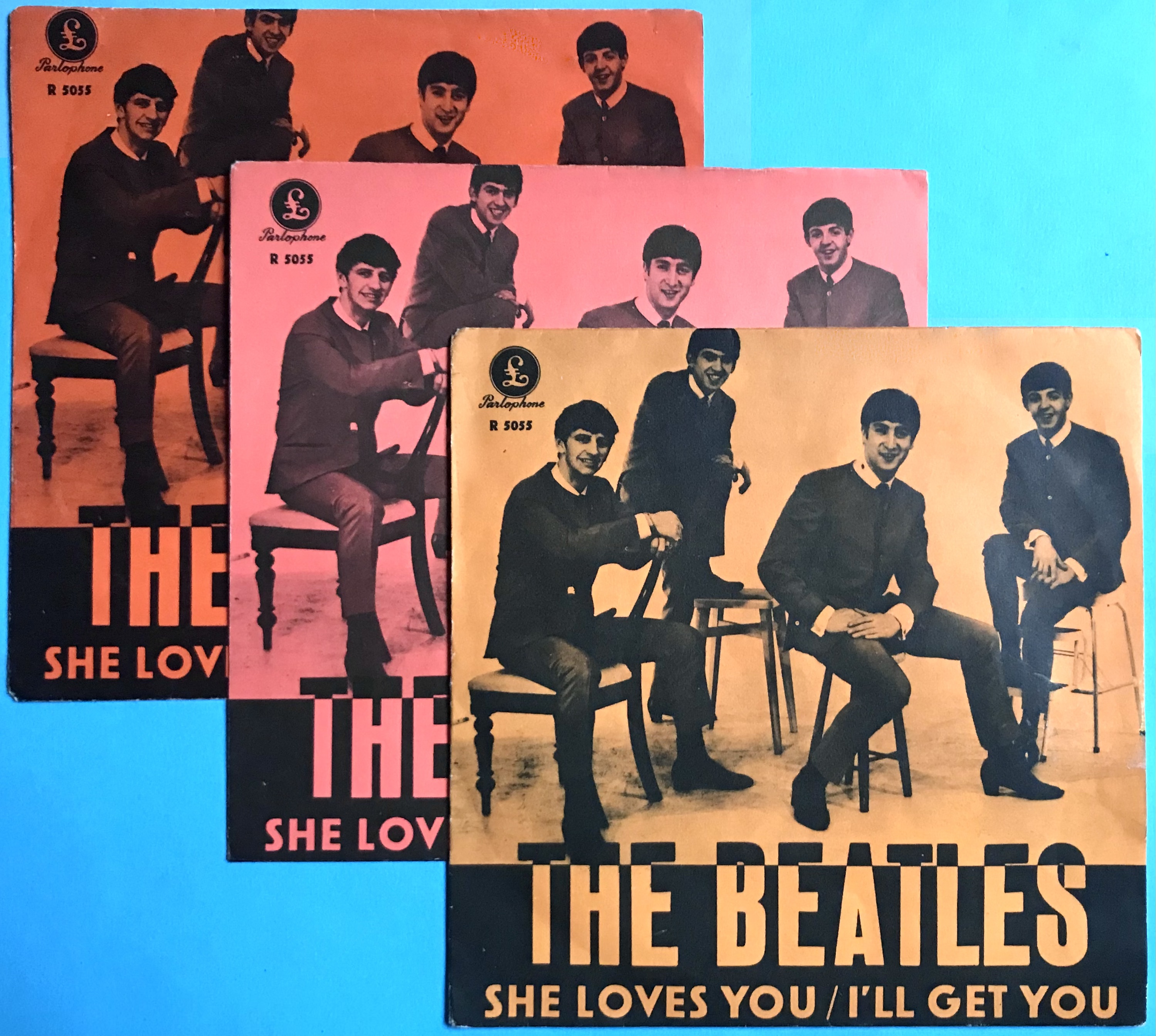 BEATLES - She loves you 7" Orange Swe PS 1963 - 5