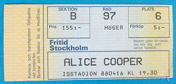 ALICE COOPER - Stockholm 1988
