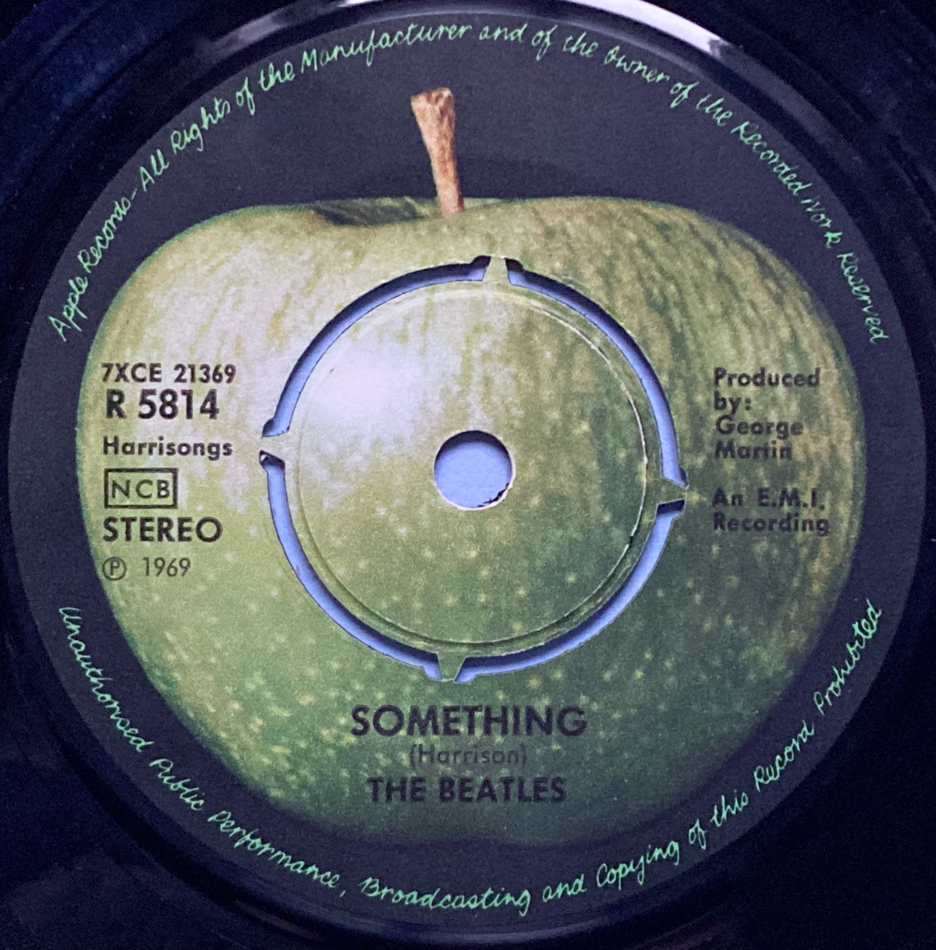 BEATLES - Something 7" Swe PS 1969 - 3
