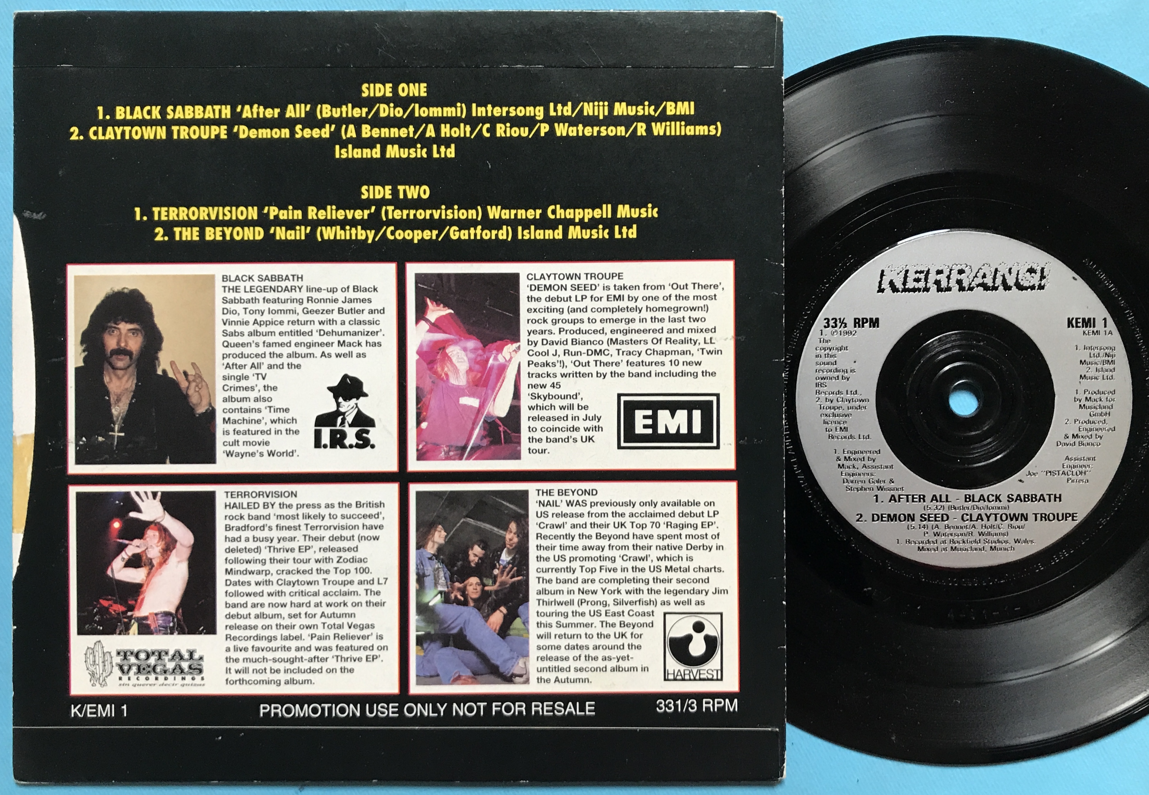 KERRANG! - Four-play SIGNED Promo EP 1992 - 5
