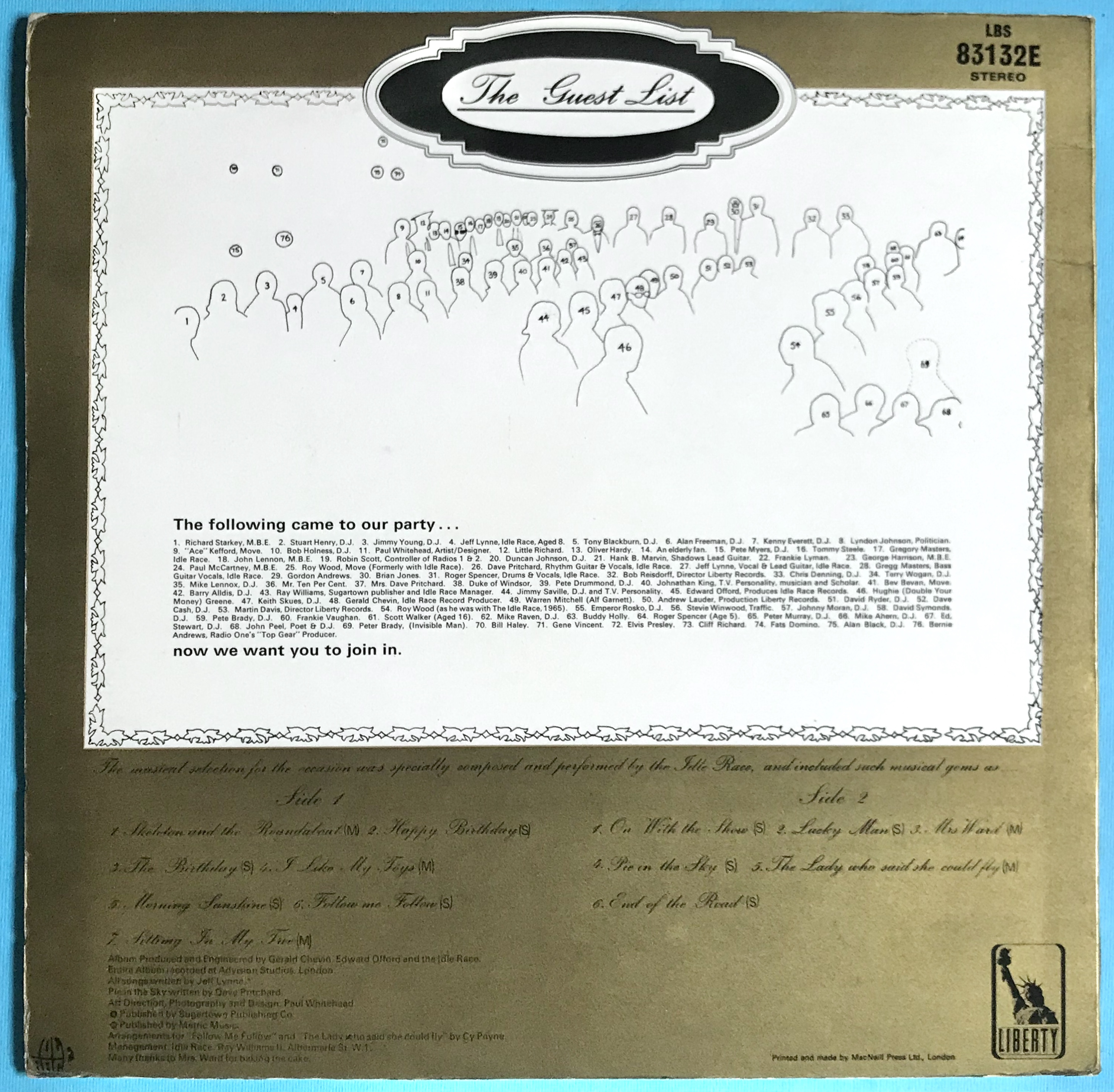 Nostalgipalatset - IDLE RACE - The Birthday party UK-orig LP 1968