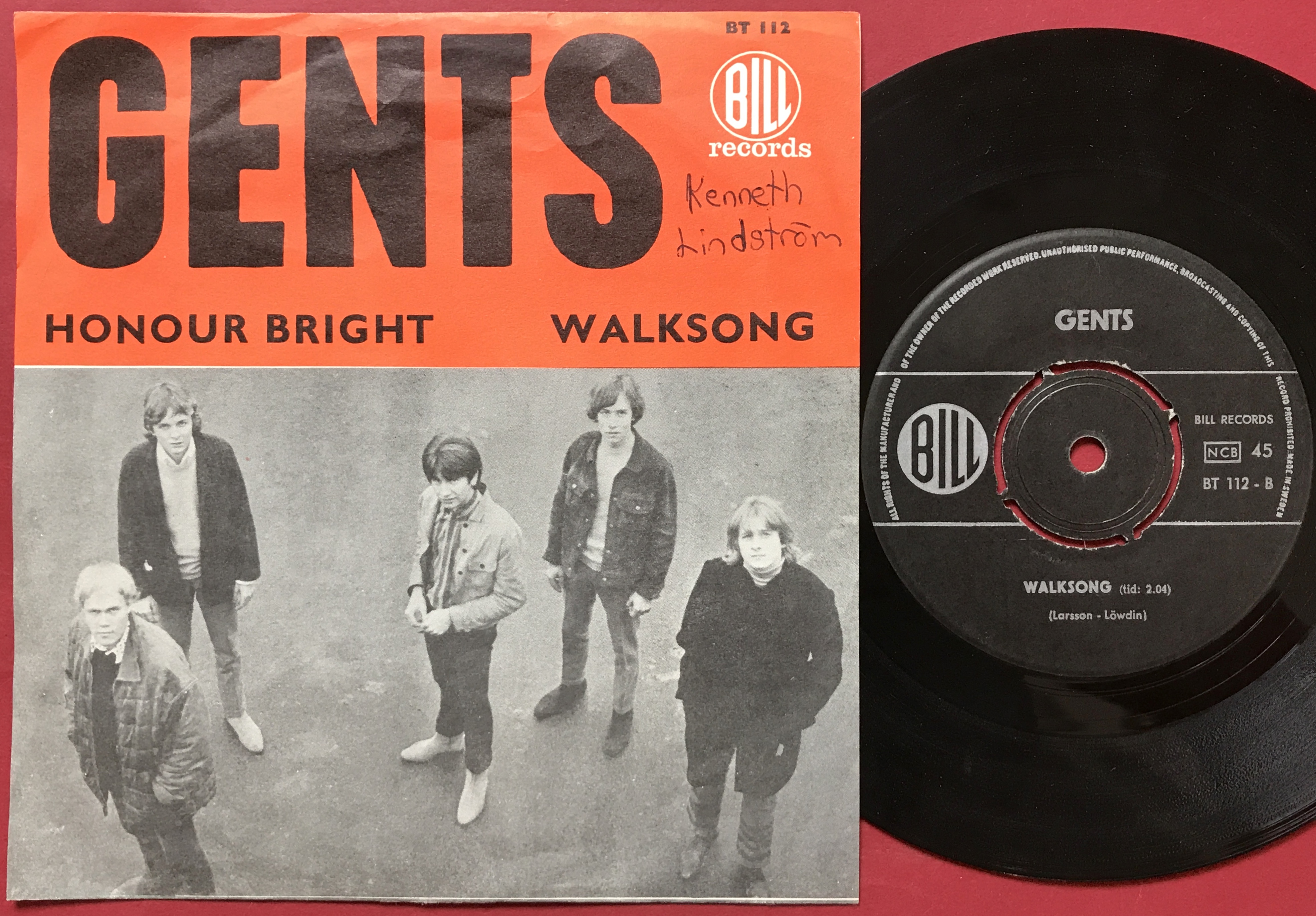 GENTS - Honour bright Swe Garage / psych PS 1966 - 2
