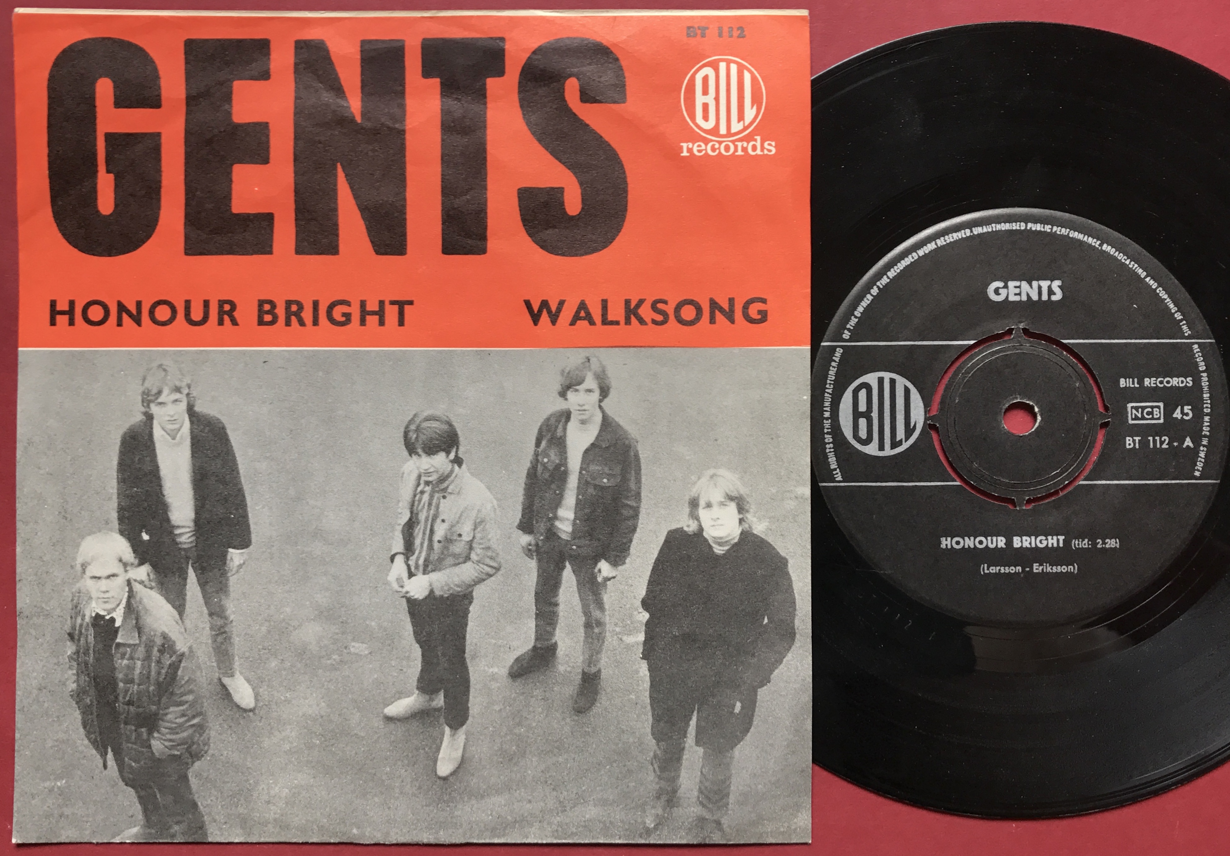 GENTS - Honour bright Swe Garage / psych PS 1966