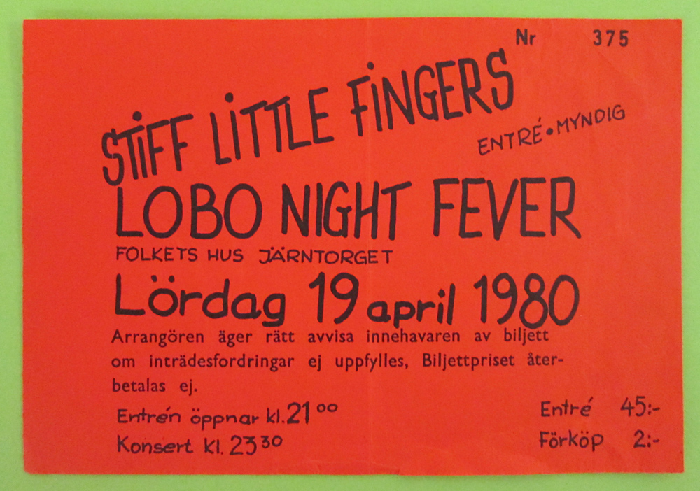 STIFF LITTLE FINGERS - Gothenburg 1980
