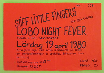 STIFF LITTLE FINGERS - Göteborg 1980