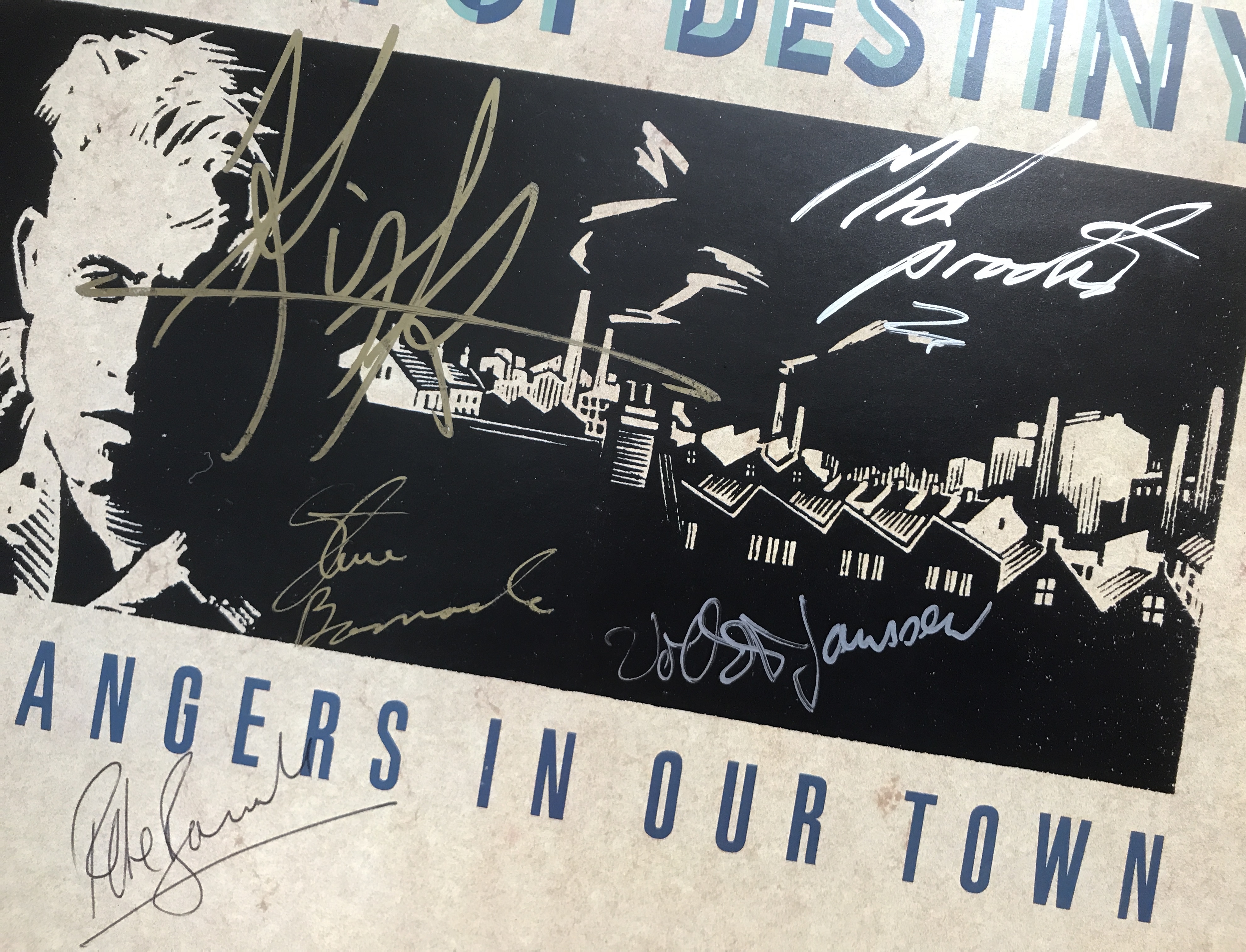 SPEAR OF DESTINY - Strangers in our town SIGNERAD 2LP 1987 - 2
