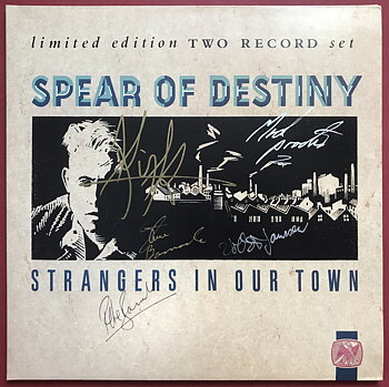 SPEAR OF DESTINY - Strangers in our town SIGNERAD 2LP 1987