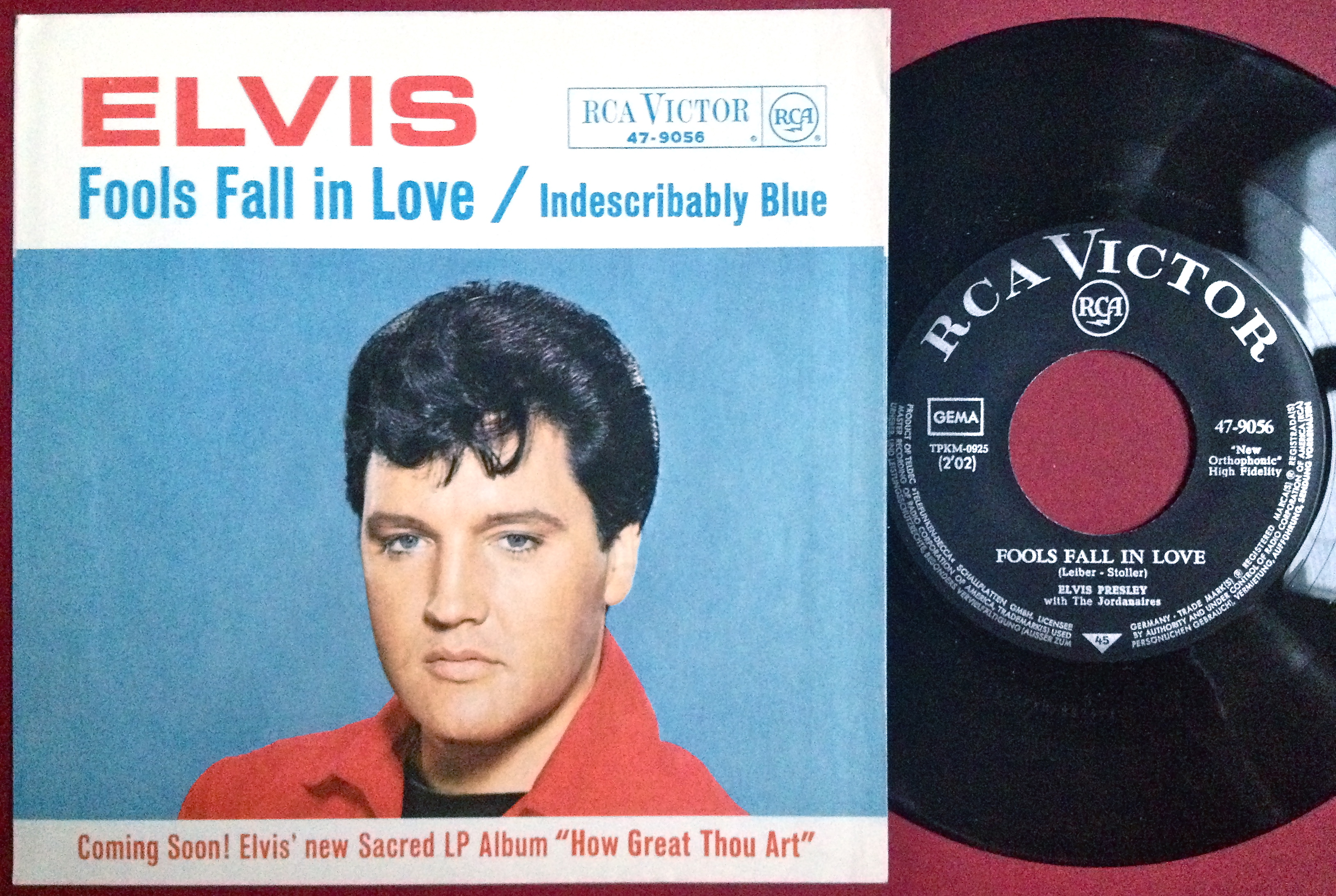 Nostalgipalatset - ELVIS PRESLEY - Indescribably blue 7" Ger PS 1967