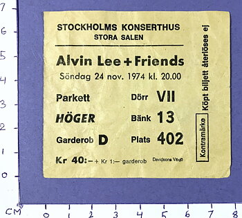 ALVIN LEE - Stockholm 1974