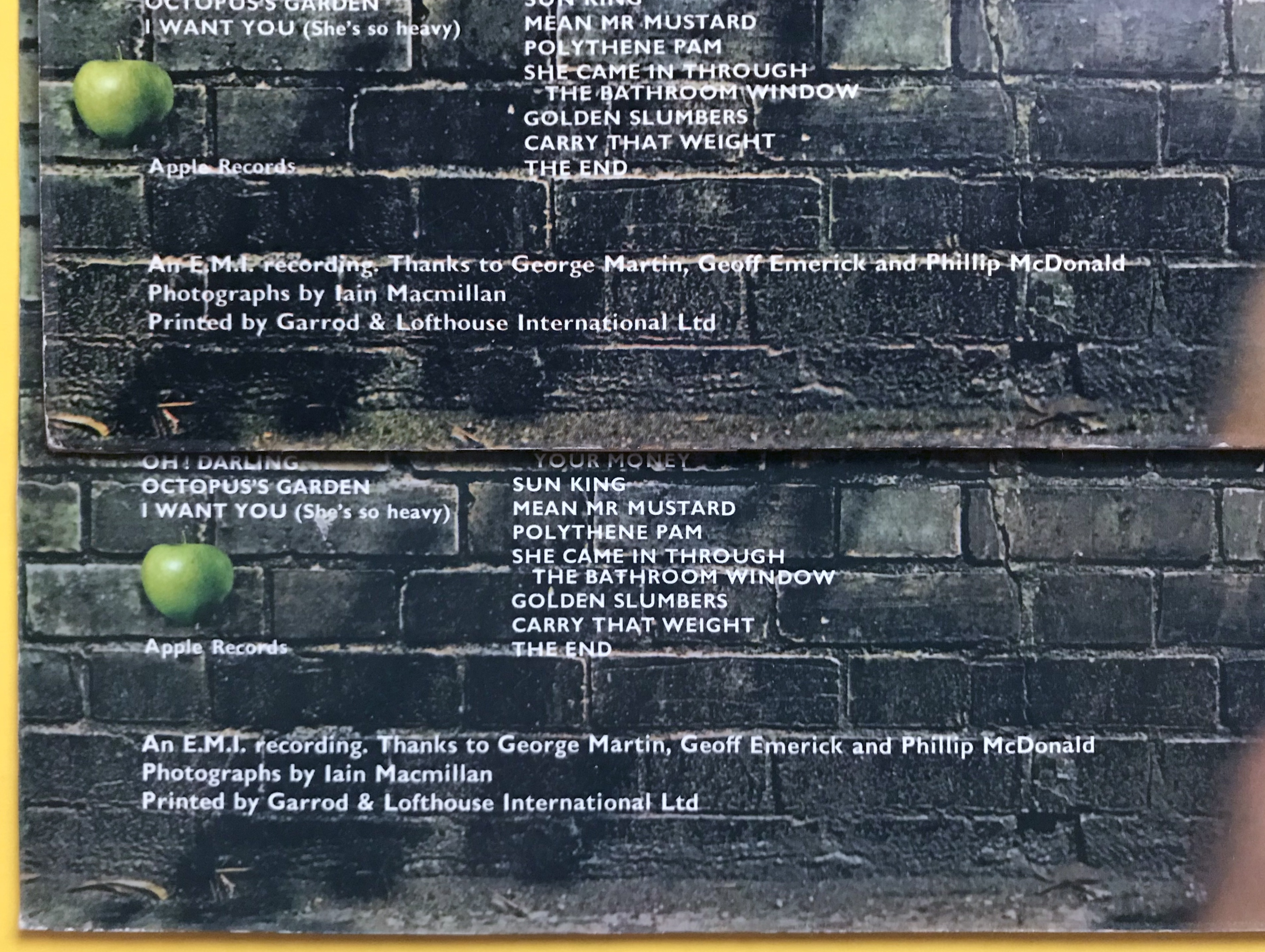 BEATLES - Abbey road UK-orig Misaligned Apple LP 1969 - 6
