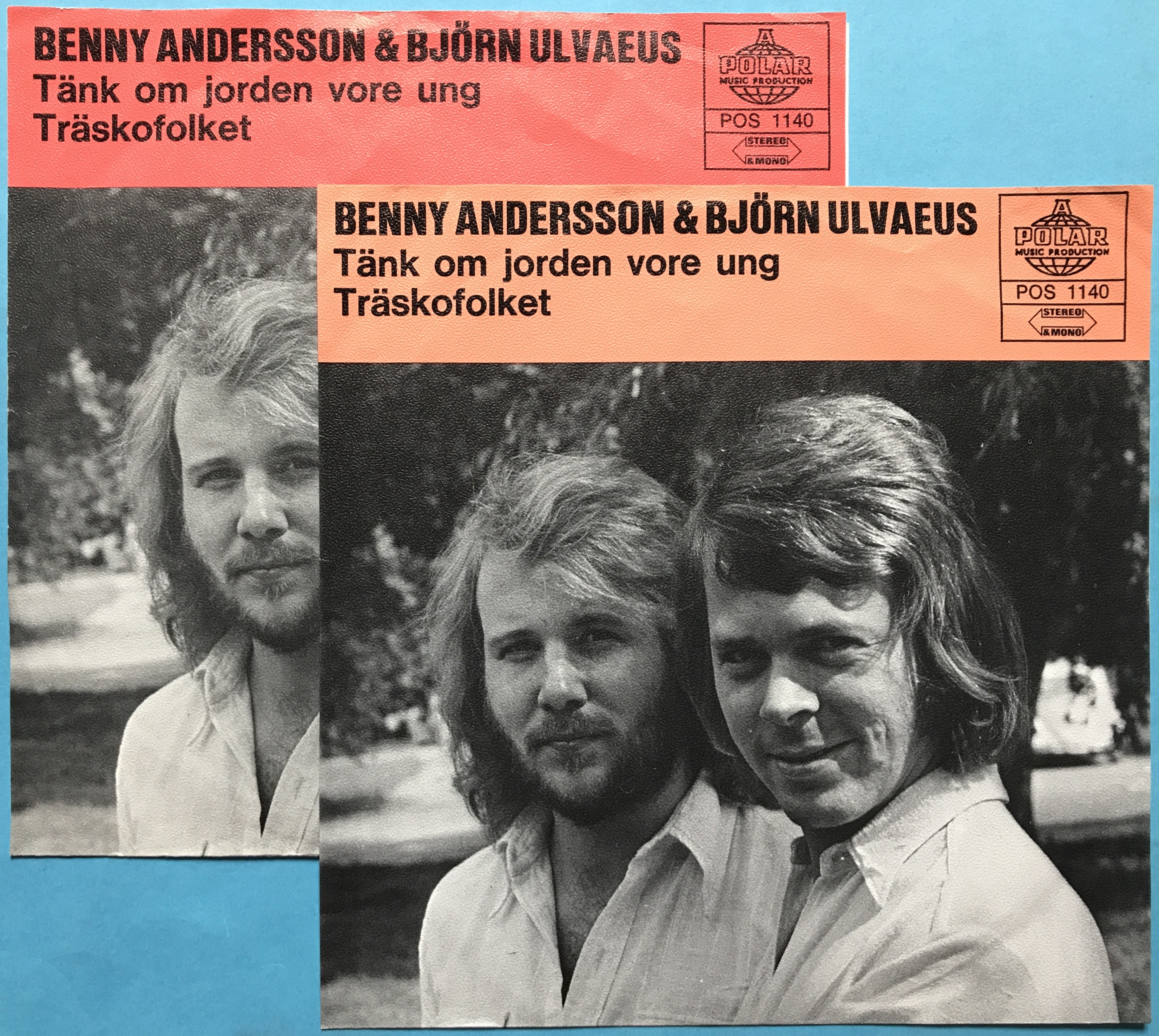 BJÖRN & BENNY (ABBA) - Tänk om jorden vore ung ORANGE Swe PS 1971 - 3
