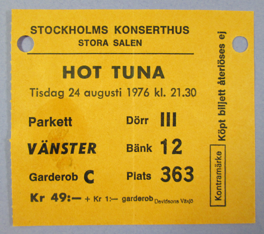 HOT TUNA - Stockholm 1976