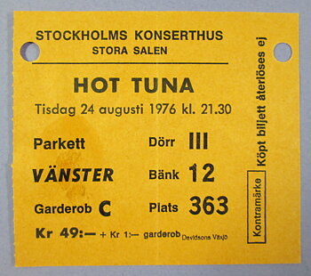 HOT TUNA - Stockholm 1976