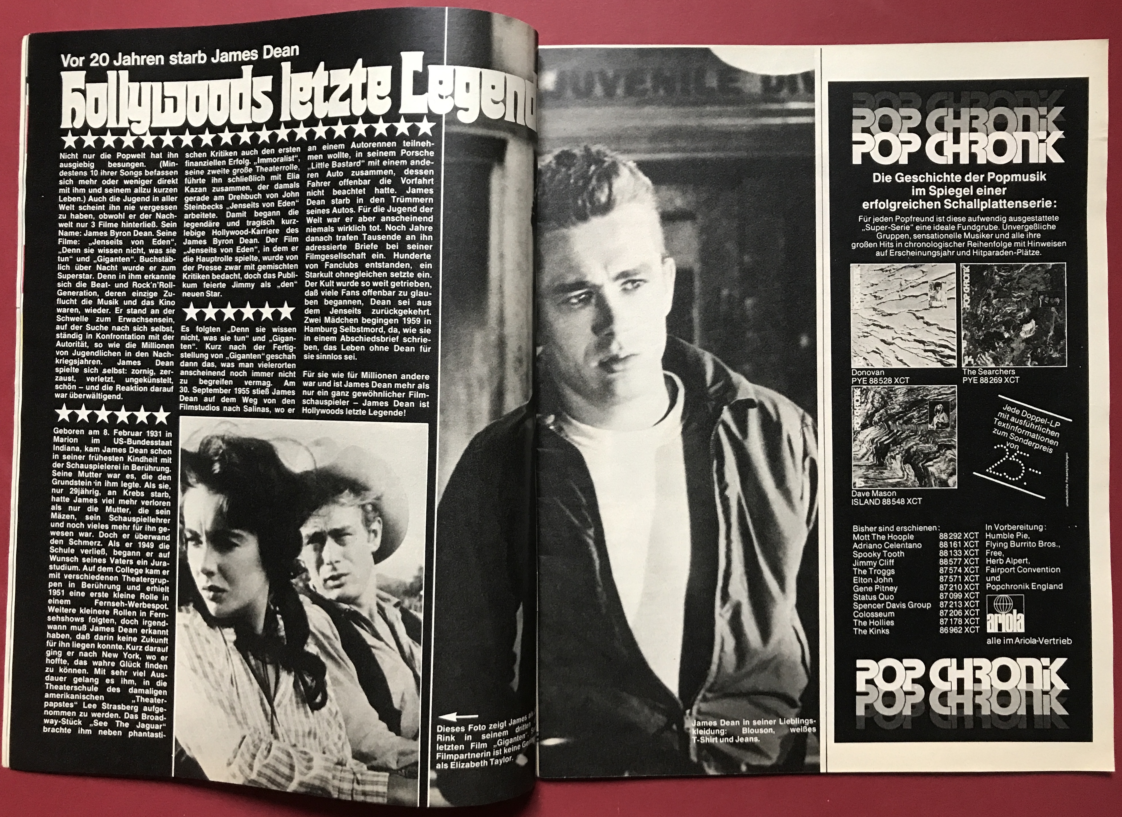 POPFOTO - Nr 10 1975 PAUL McCARTNEY-omslag + AFFISCH - 8