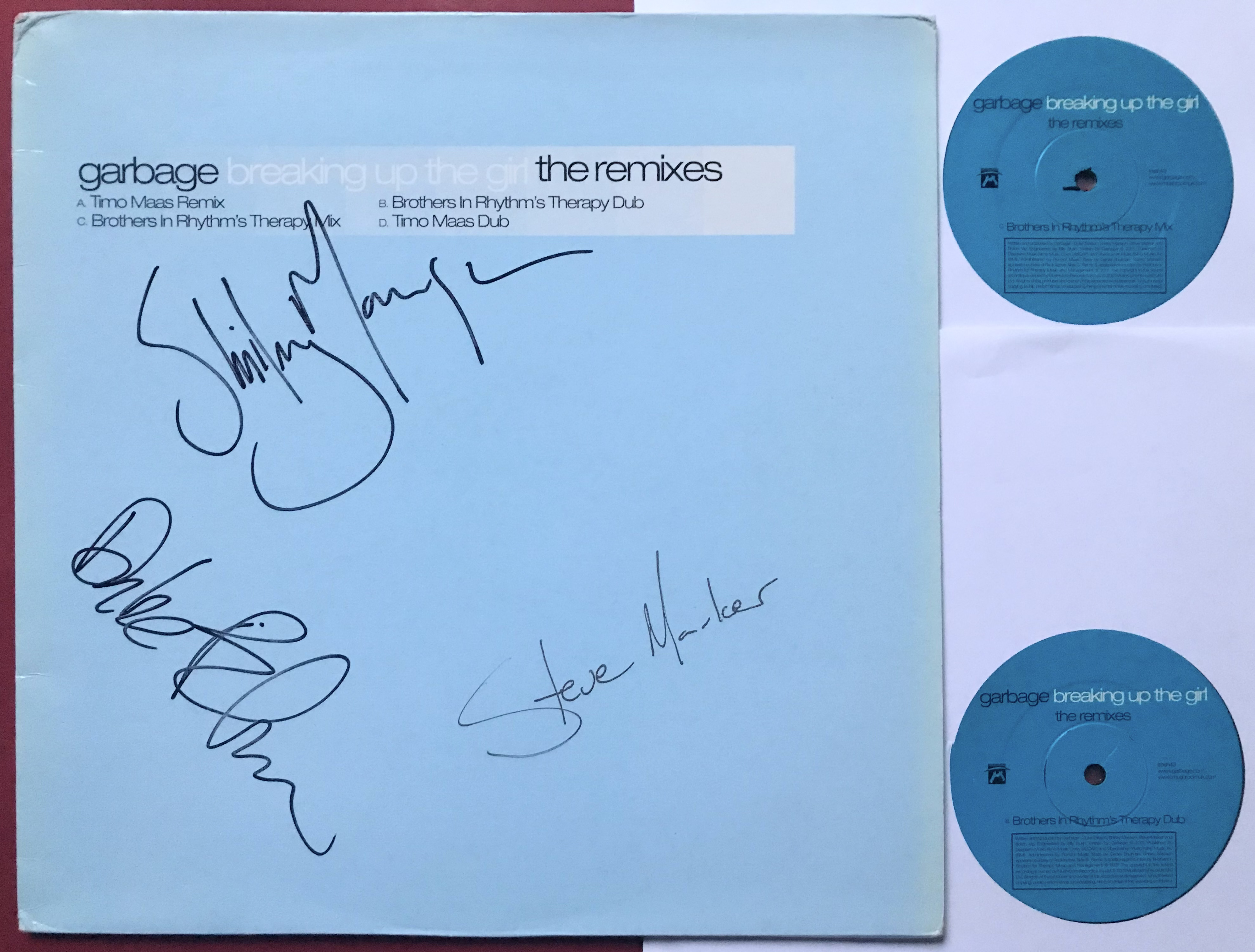 GARBAGE - Breaking up the girl SIGNERAD 12" Maxi 2002 - 5