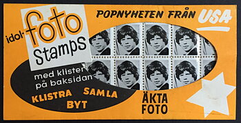 ROLLING STONES - Mick Jagger RARE Photo-stamps Sverige 1964