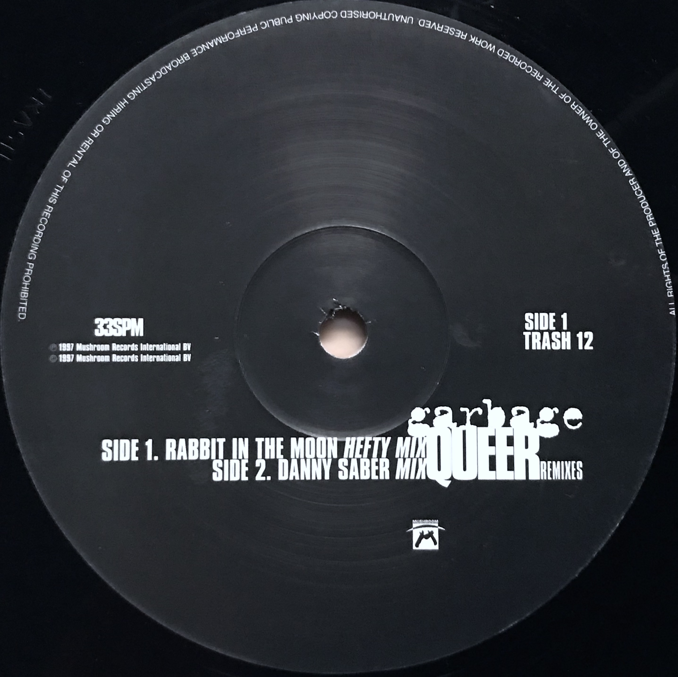 GARBAGE - Rabbit in the moon SIGNERAD 12" Maxi 1997 - 5