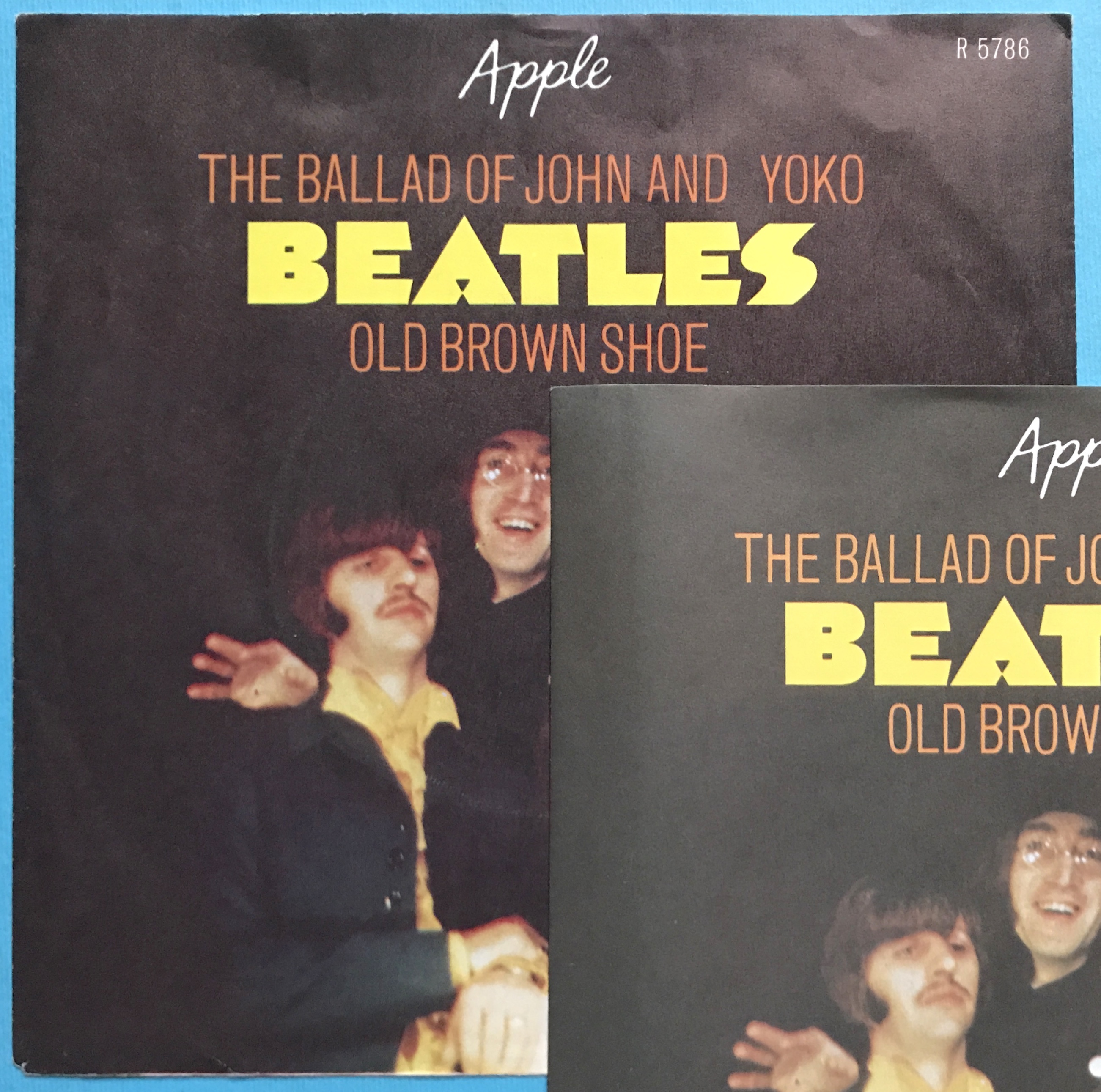 BEATLES - The ballad of John and Yoko 7" Mörkbrun Swe PS 1969 PS - 3