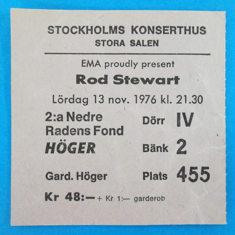 ROD STEWART - Stockholm 1976