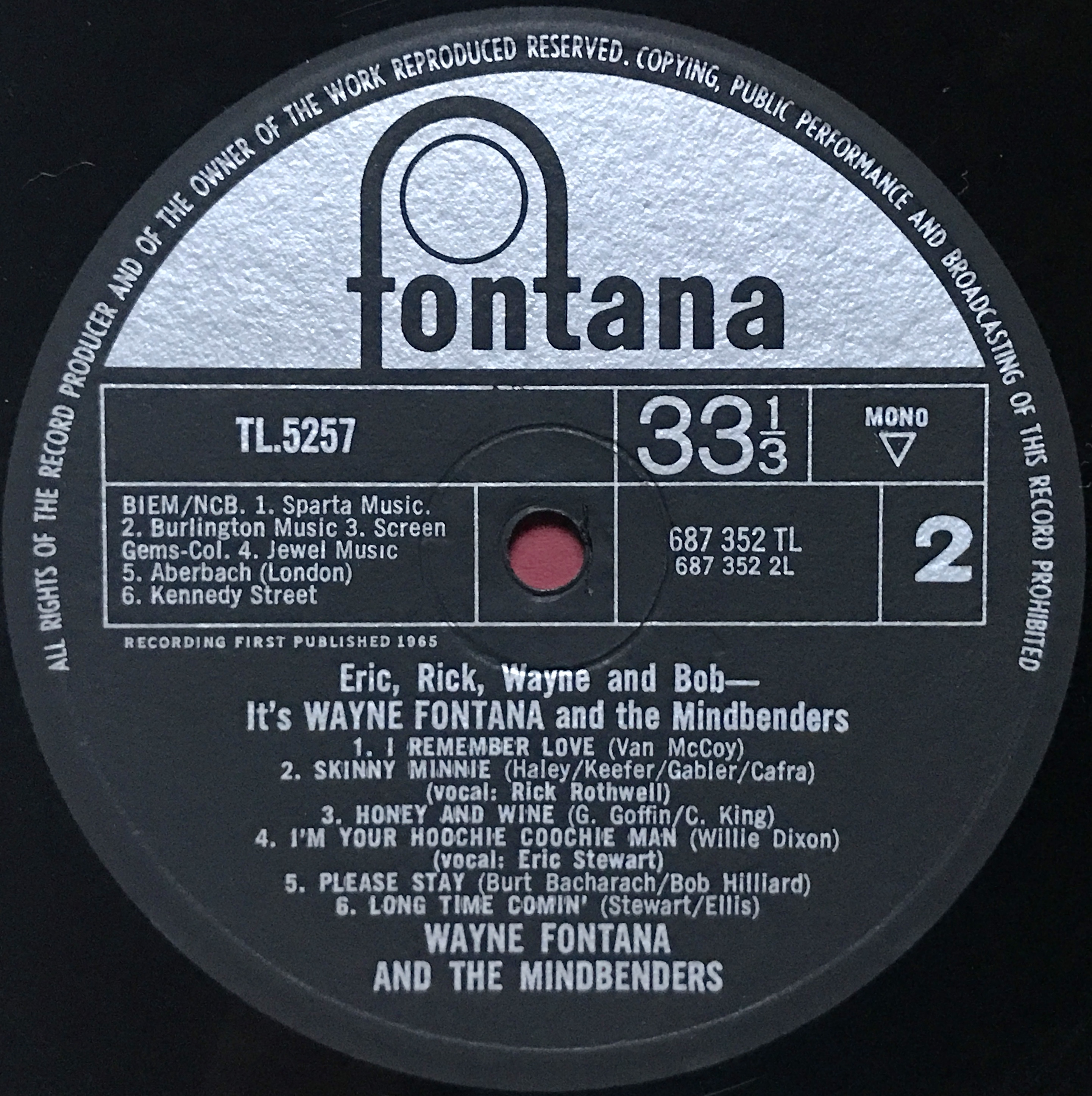 WAYNE FONTANA AND THE MINDBENDERS  - It´s Wayne Fontana.. UK-orig LP 1965 - 4