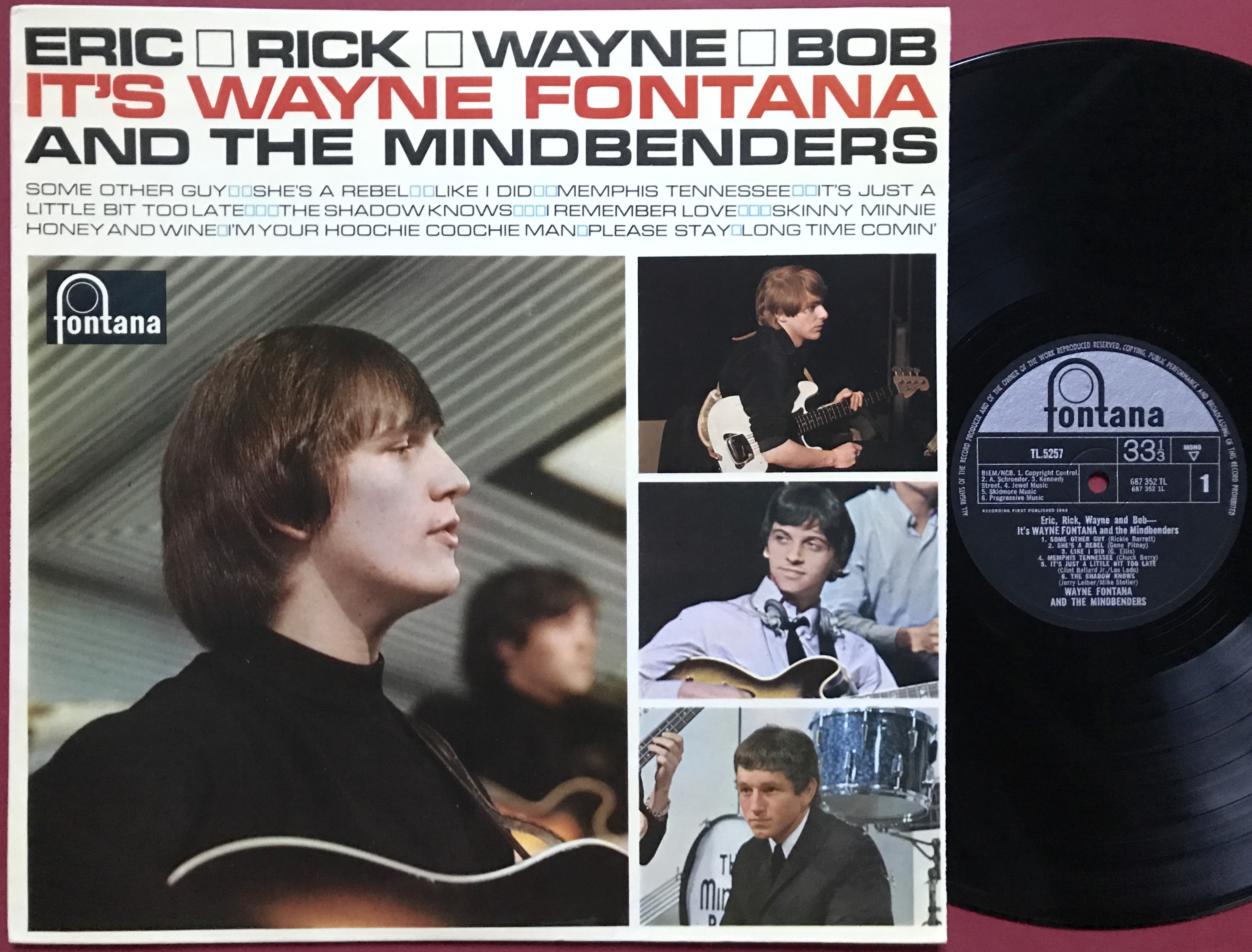 WAYNE FONTANA AND THE MINDBENDERS  - It´s Wayne Fontana.. UK-orig LP 1965