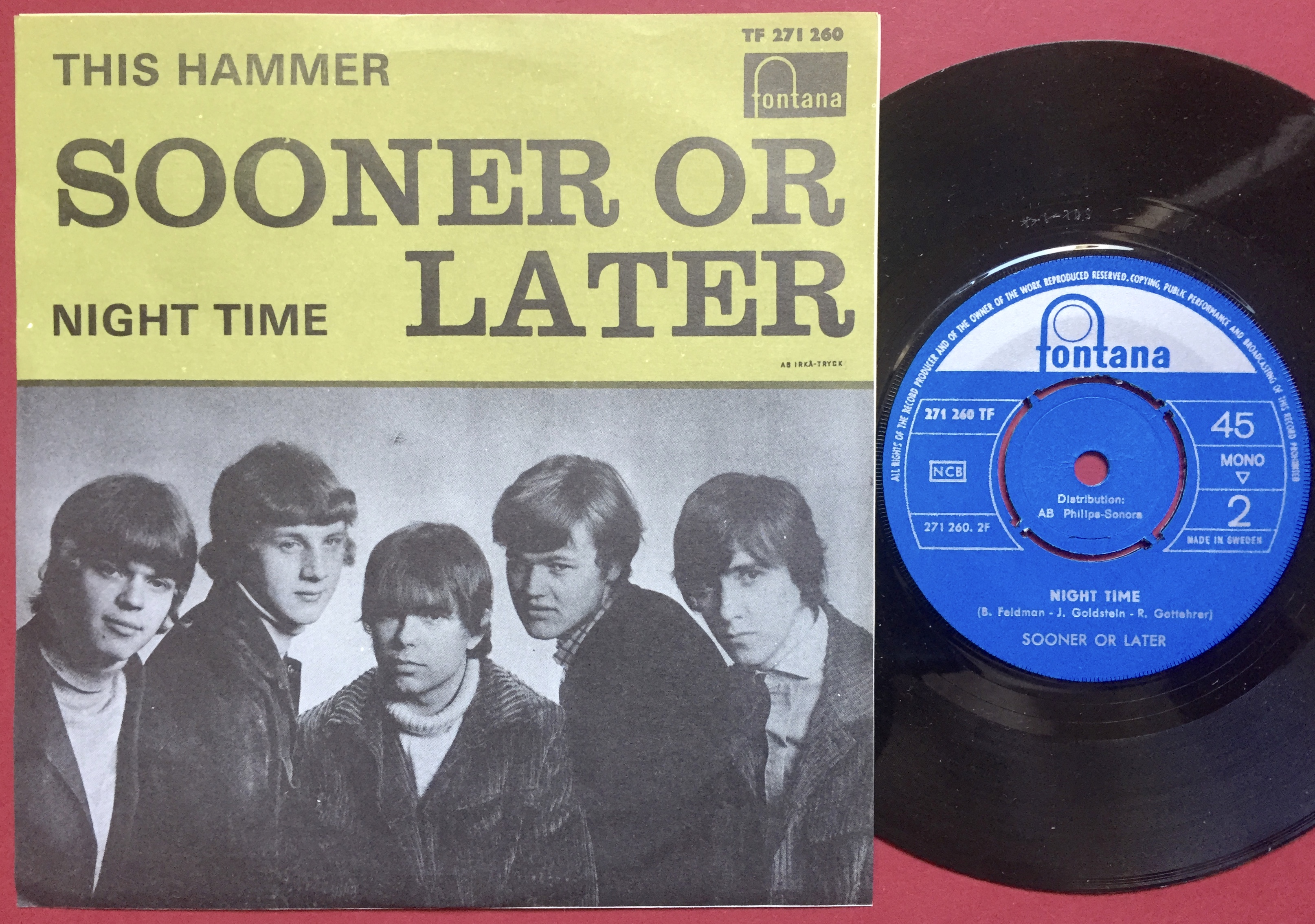 SOONER OR LATER - This hammer / Night time Swe PS 1967 - 2