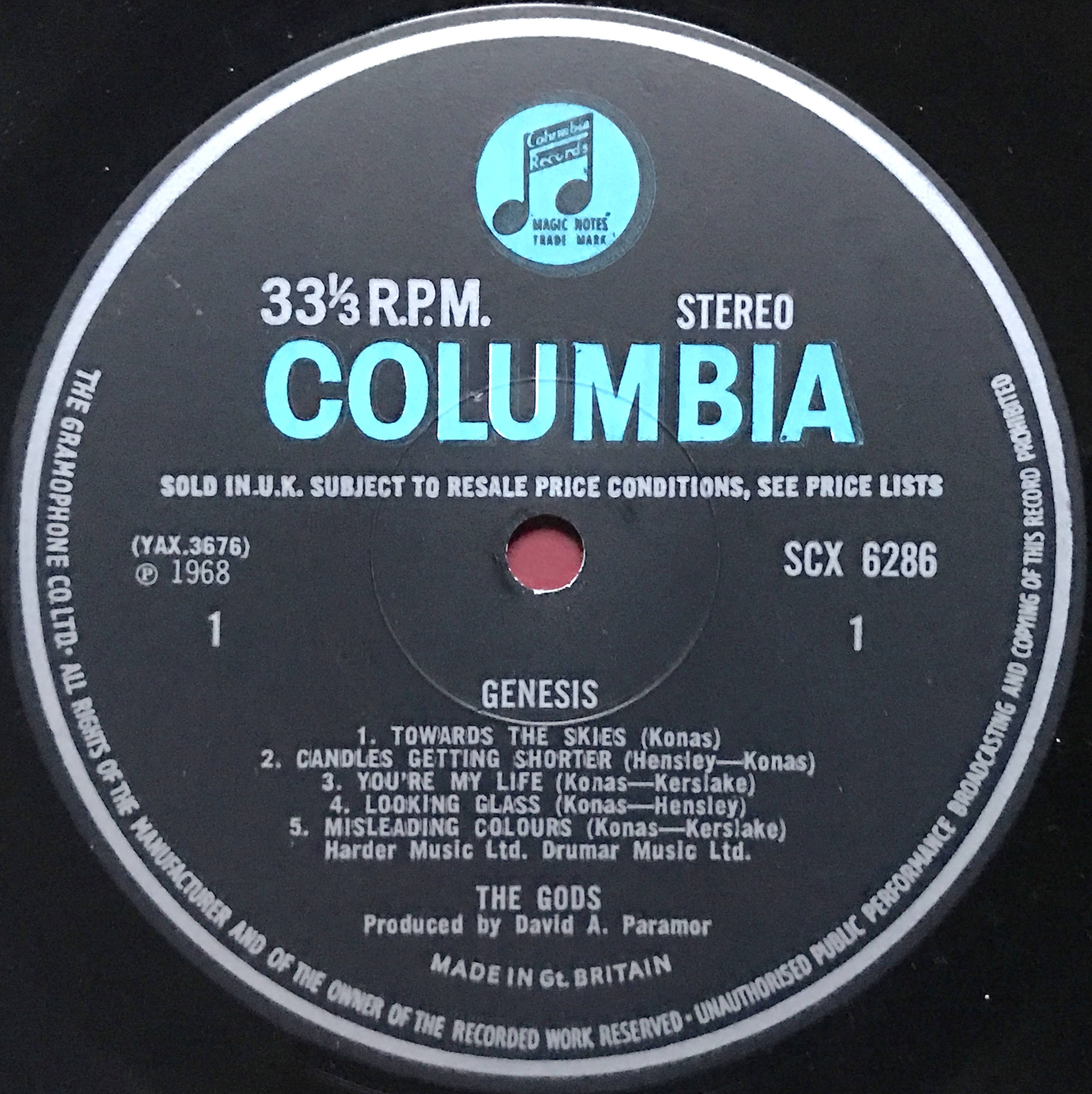 THE GODS - Genesis UK-orig LP 1968 - 3