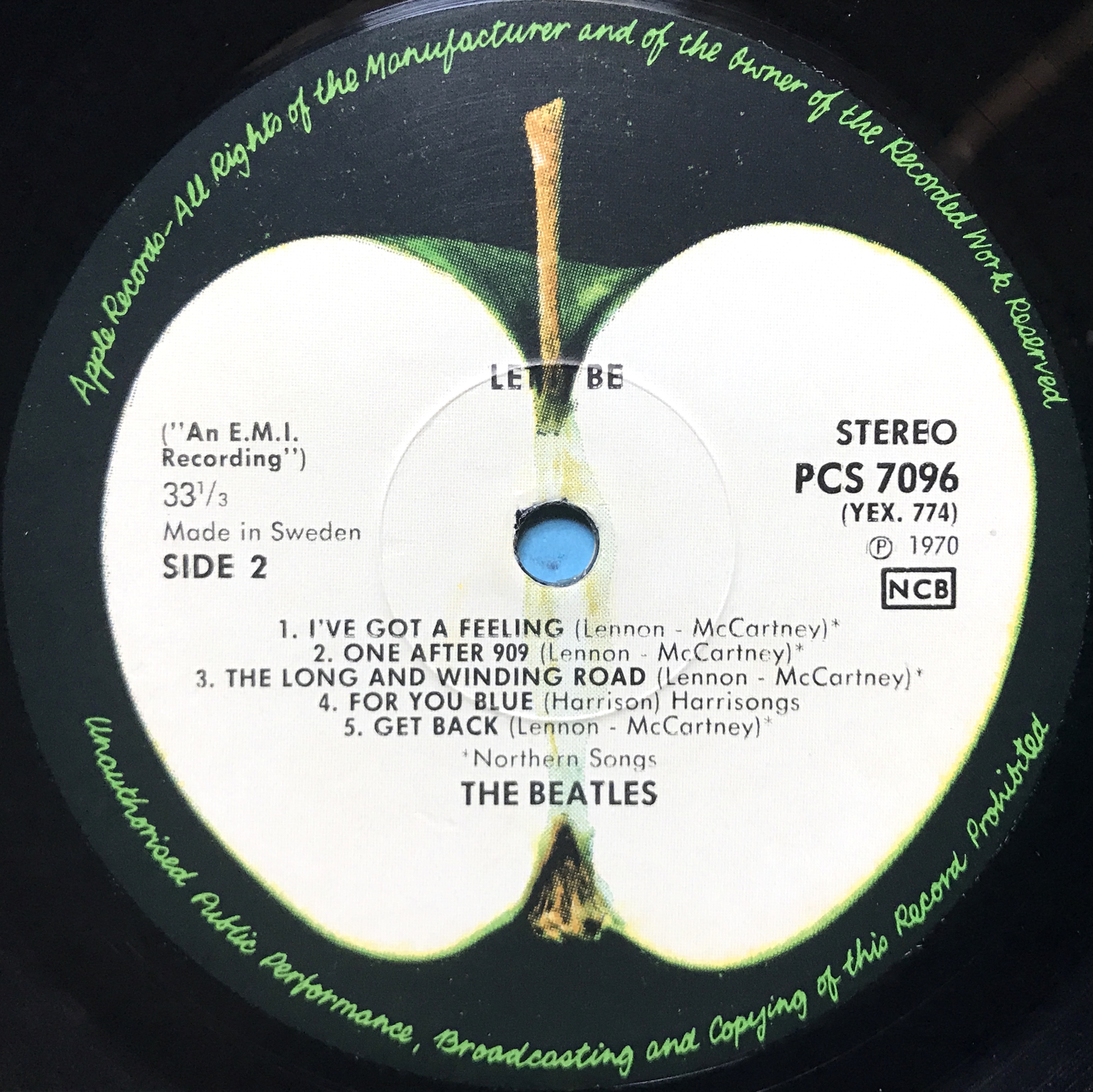 BEATLES - Let it be - SVENSK orig LP 1970 - 4