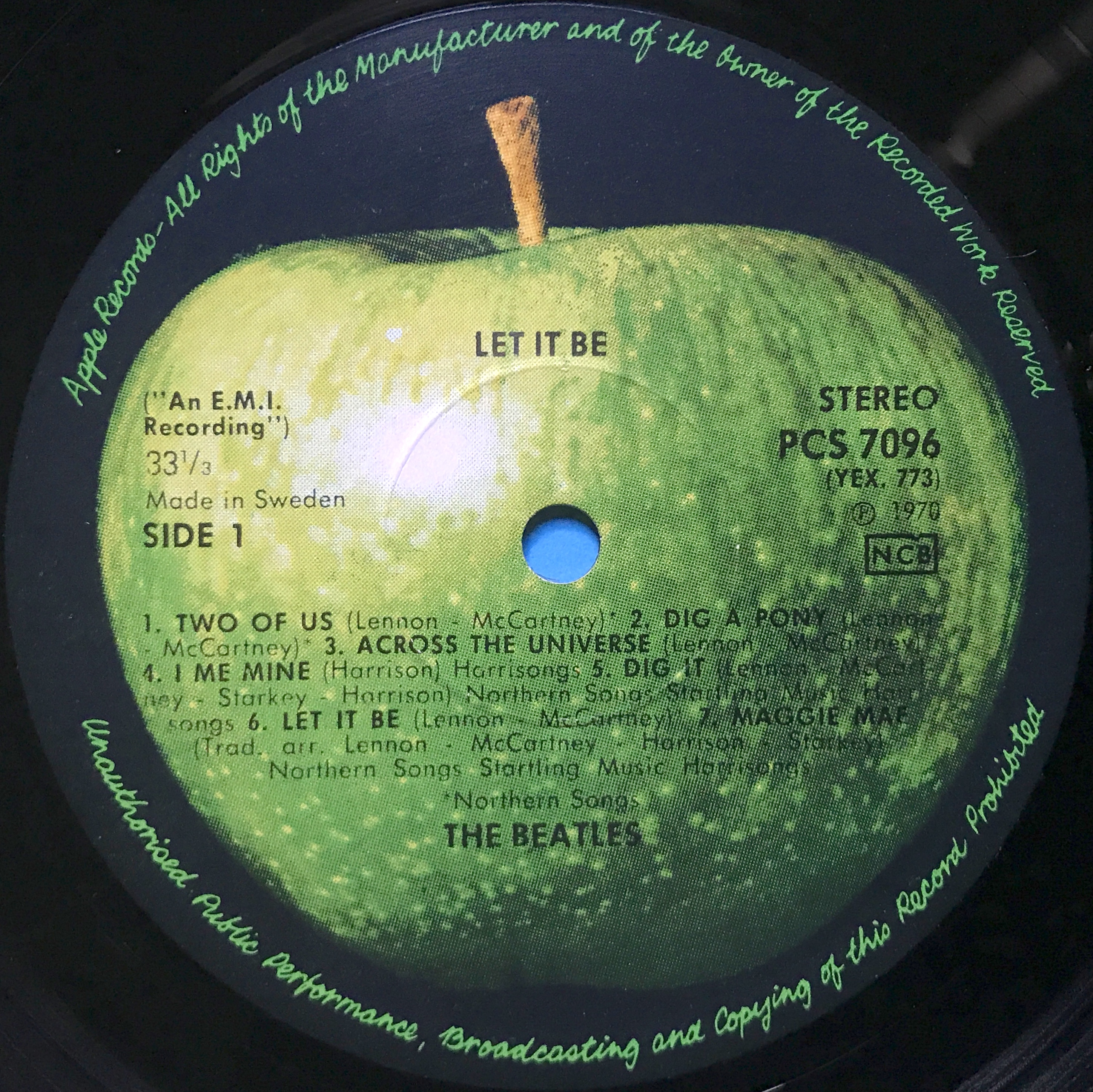 BEATLES - Let it be - SVENSK orig LP 1970 - 3