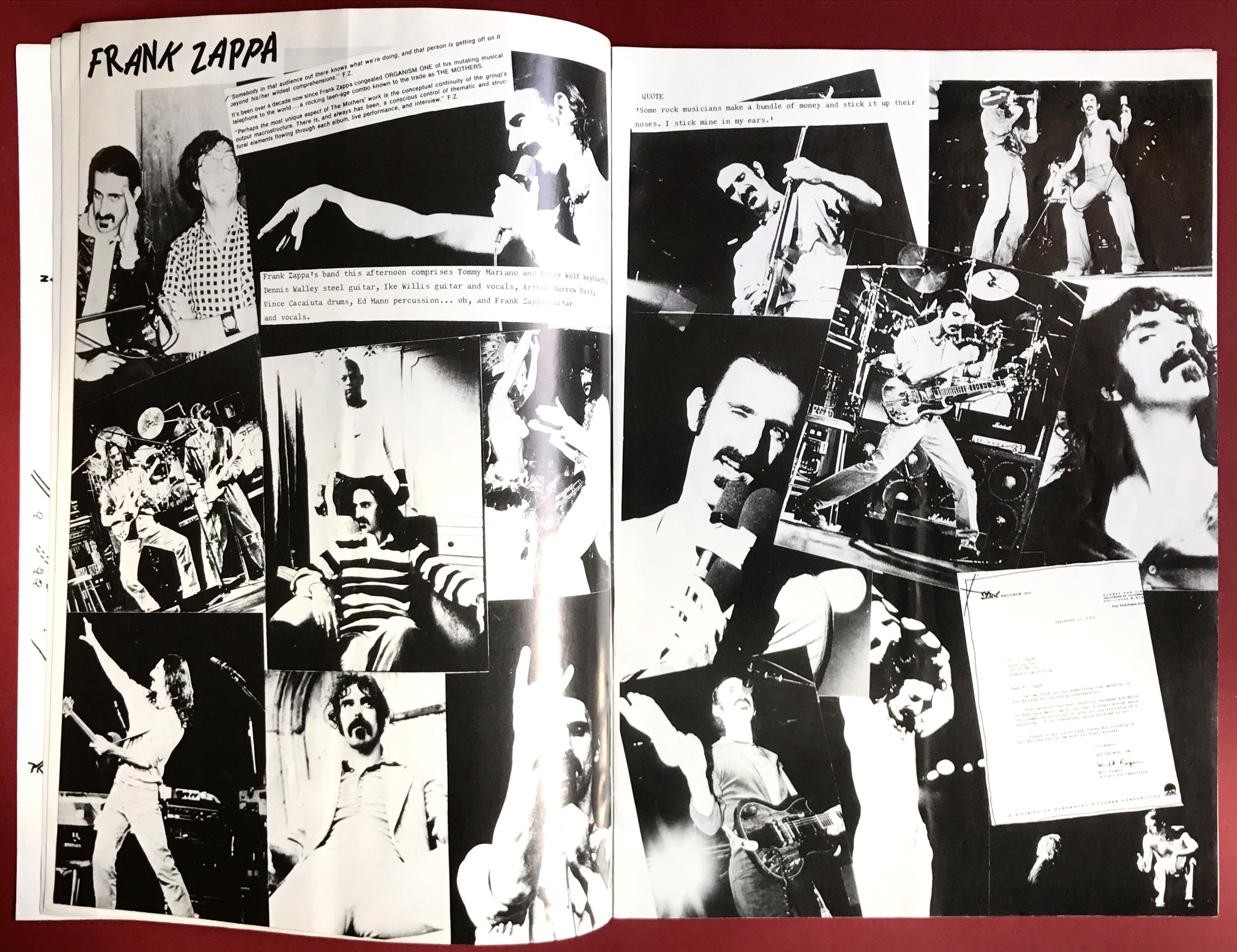 ZAPPA Peter Gabriel BOOMTOWN Rockpile TUBES - Knebworth konsertprogram 1978 - 3
