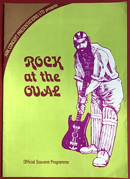 HAWKWIND Zappa JEFF BECK Brinsley Schwarz MAN Sam Apple pie LINDA LEWIS - Rock at the Oval konsertprogram 1972