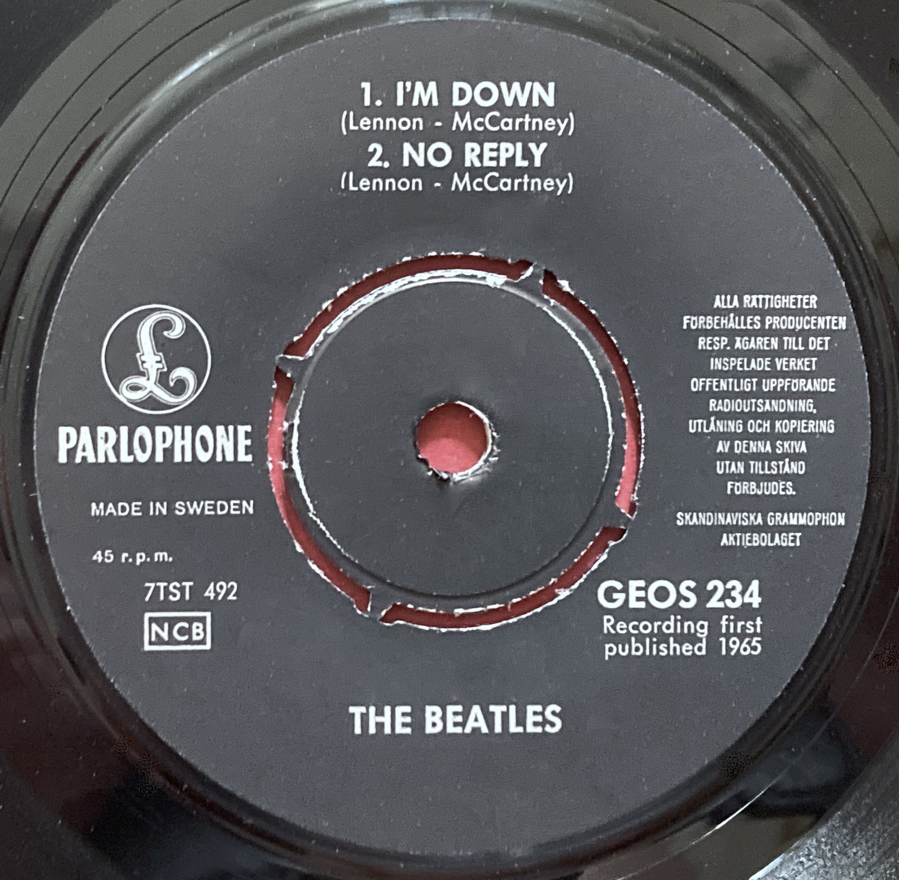 BEATLES - Help! +3 Swe EP 1965  - 4