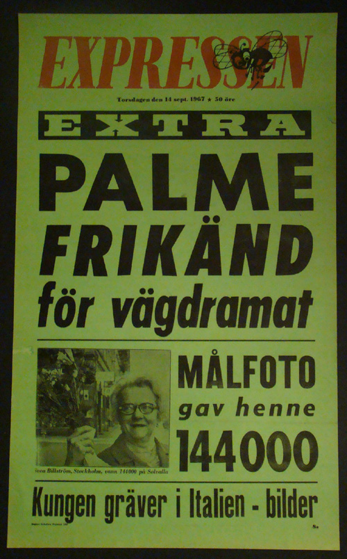 EXPRESSEN LÖPSEDEL (PALME)