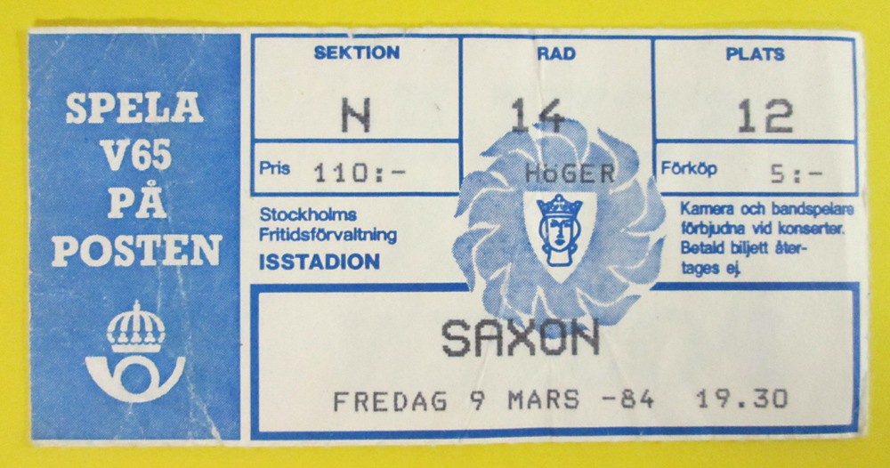 SAXON - Stockholm 1984