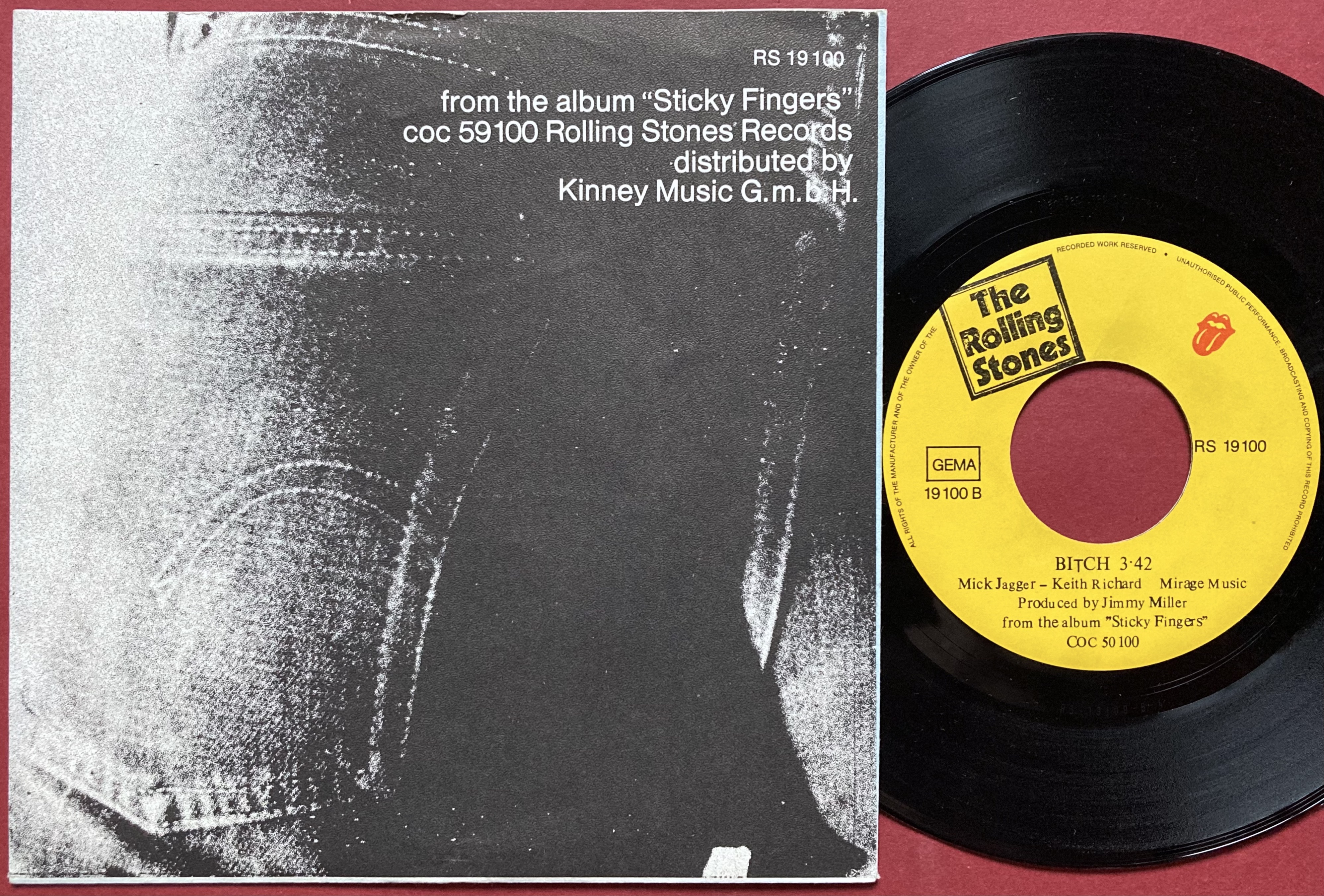 ROLLING STONES - Brown sugar 7" Ger PS  1971 - 2